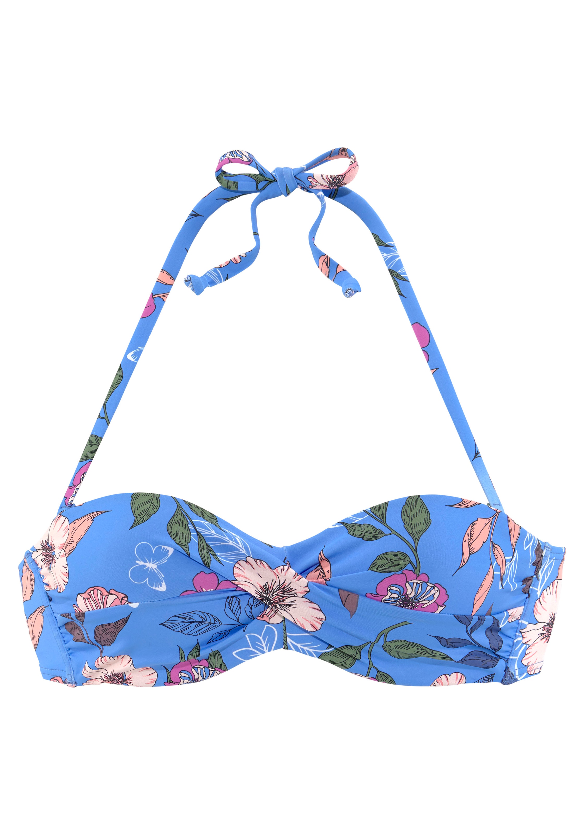 s.Oliver Bügel-Bandeau-Bikini-Top »Maya«, mit floralem Design und Wickel-Optik