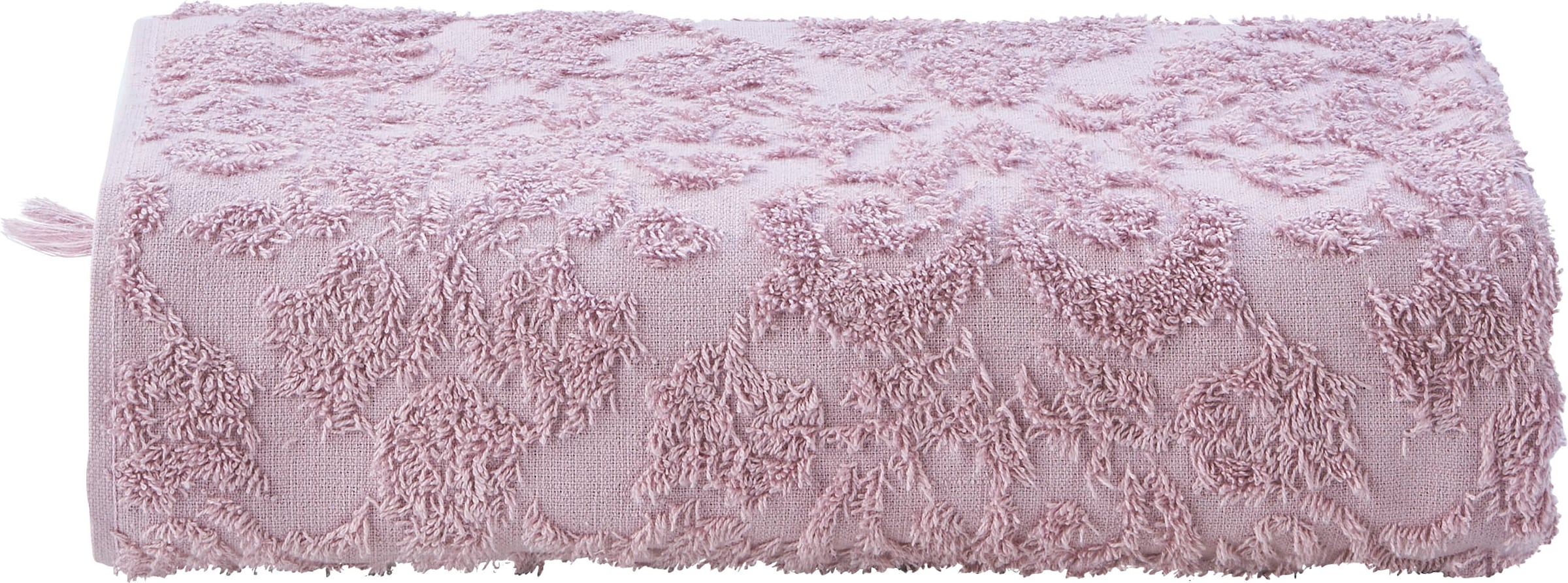 Image of done. Duschtuch "Provence Ornaments" Uni Farben, Ornamente, mit Fransen