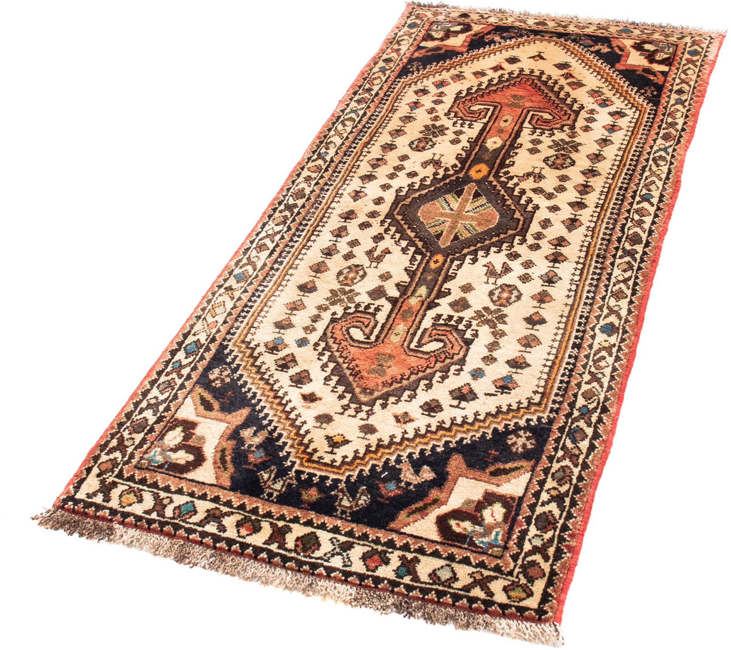 Image of morgenland Orientteppich »Perser - Nomadic - 175 x 73 cm - beige«, rechteckig, 10 mm Höhe, Wohnzimmer, Handgeknüpft, Einzelstück mit Zertifikat bei Ackermann Versand Schweiz