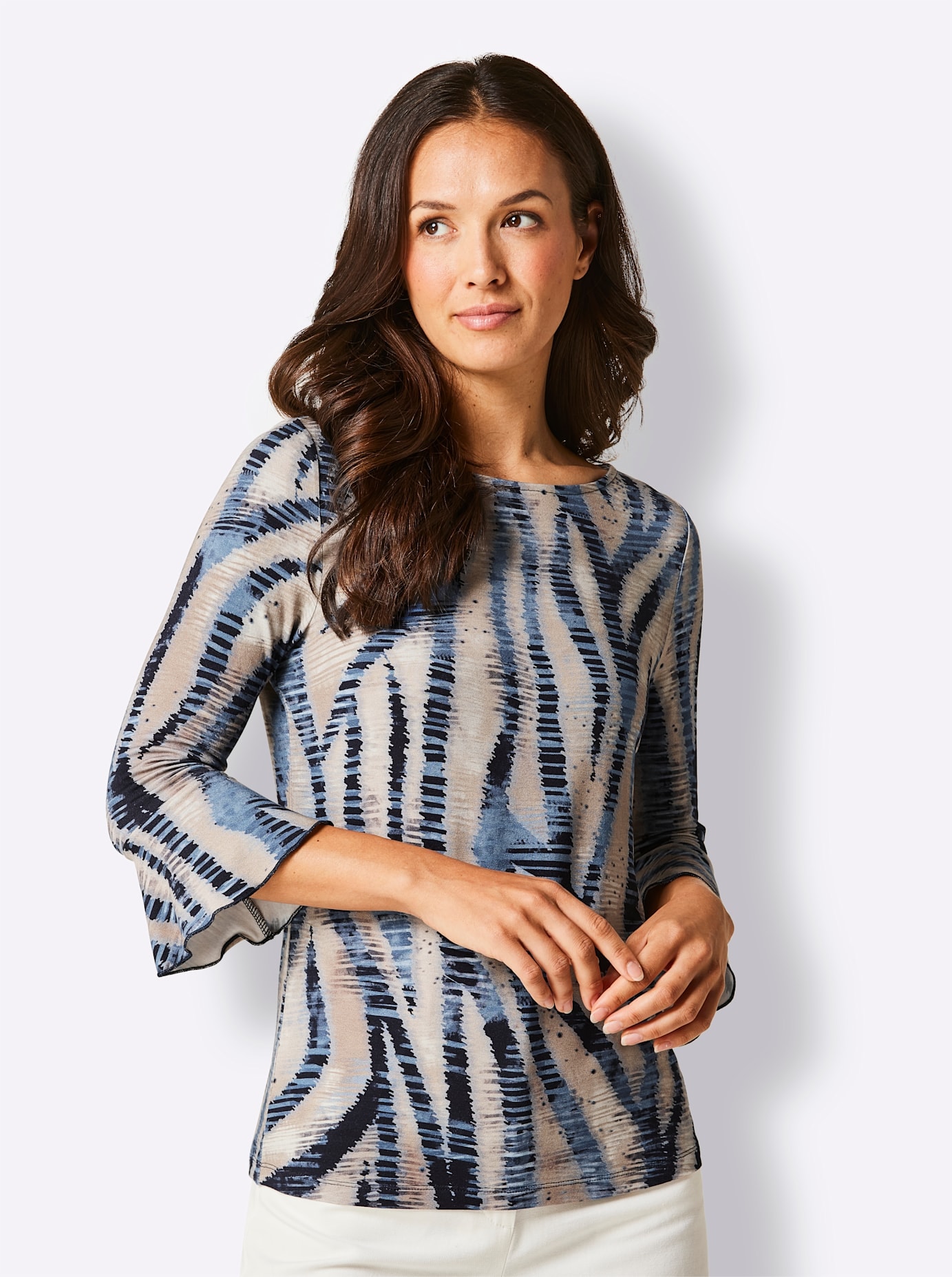 CREATION L PREMIUM Print-Shirt »Viskose-Seiden-Shirt«, (1 tlg.)