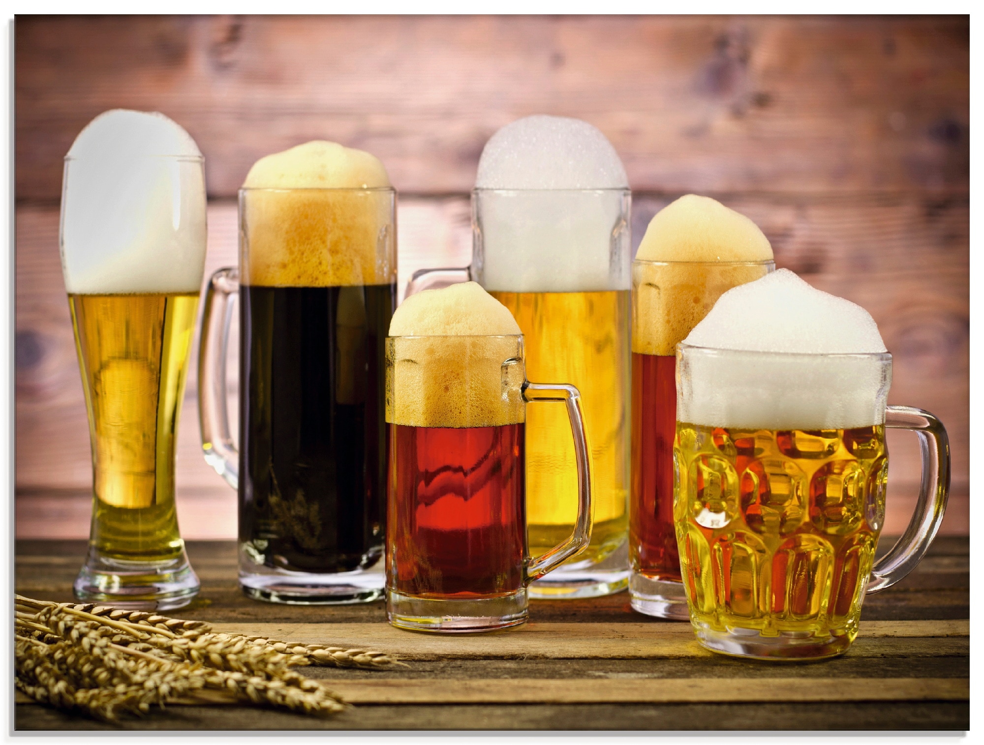 Image of Artland Glasbild "Biervielfalt" Getränke 1 Stk. tlg. in verschiedenen Grössen