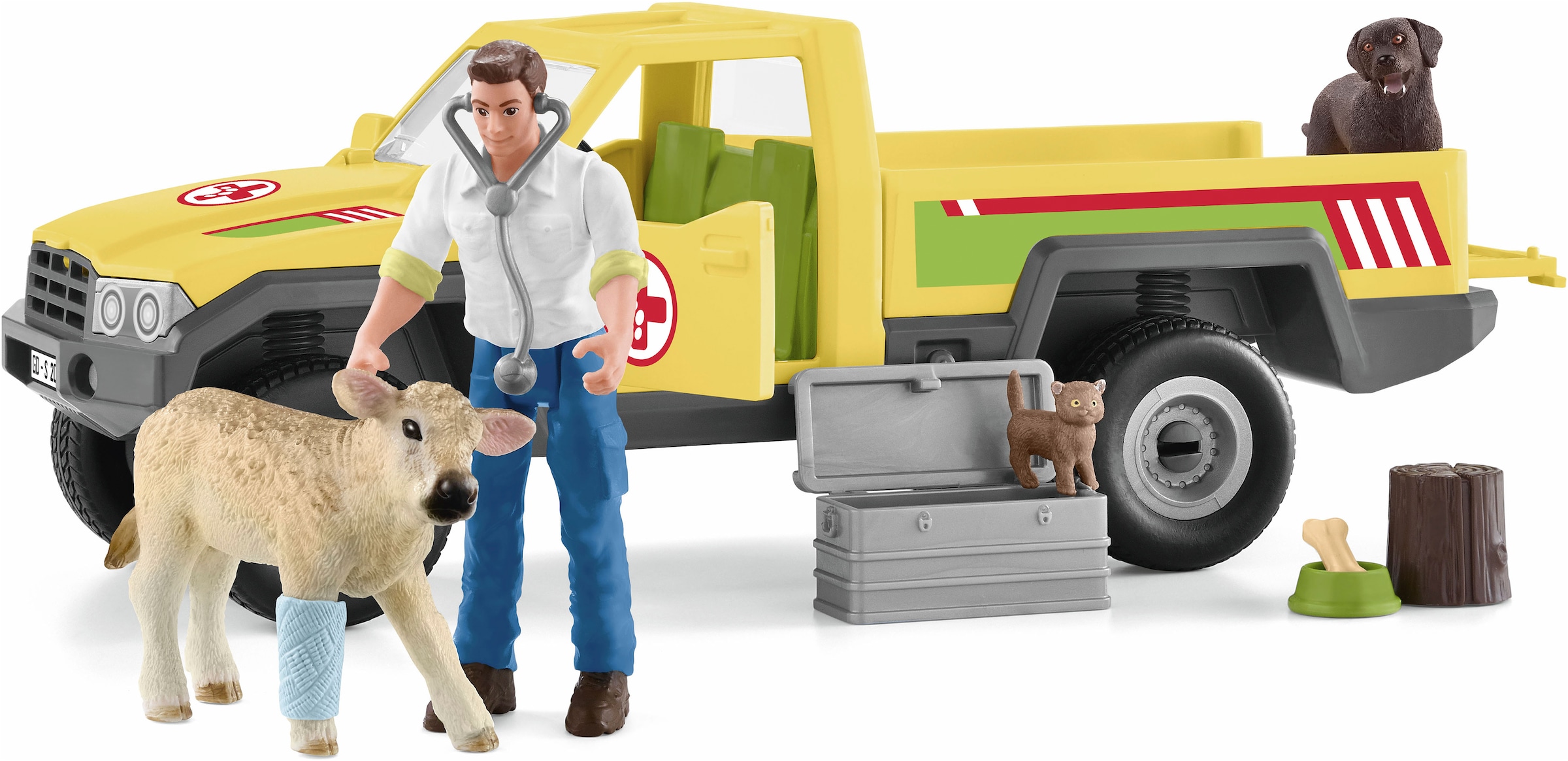 Schleich® Personnage de jeu »FARM WORLD, Tierarztbesuch auf dem Bauernhof (42503)«