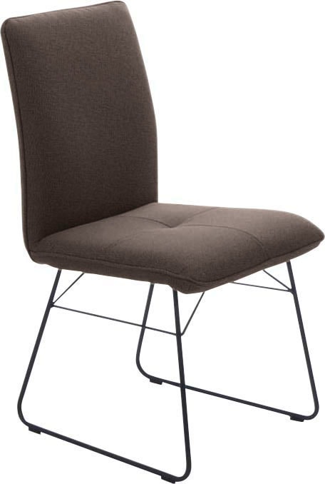K+W Komfort & Wohnen Chaise à patins () 1 cuisarmature en métal noir, poignée au dos, matelassage sur l'assise