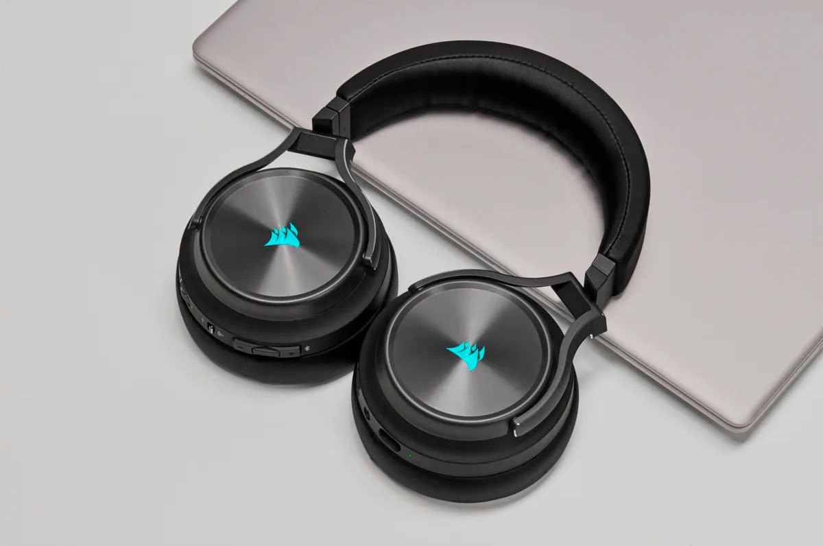 Corsair Gaming-Headset »VIRTUOSO RGB WIRELESS XT«, Bluetooth-WLAN (WiFi), Mikrofon abnehmbar