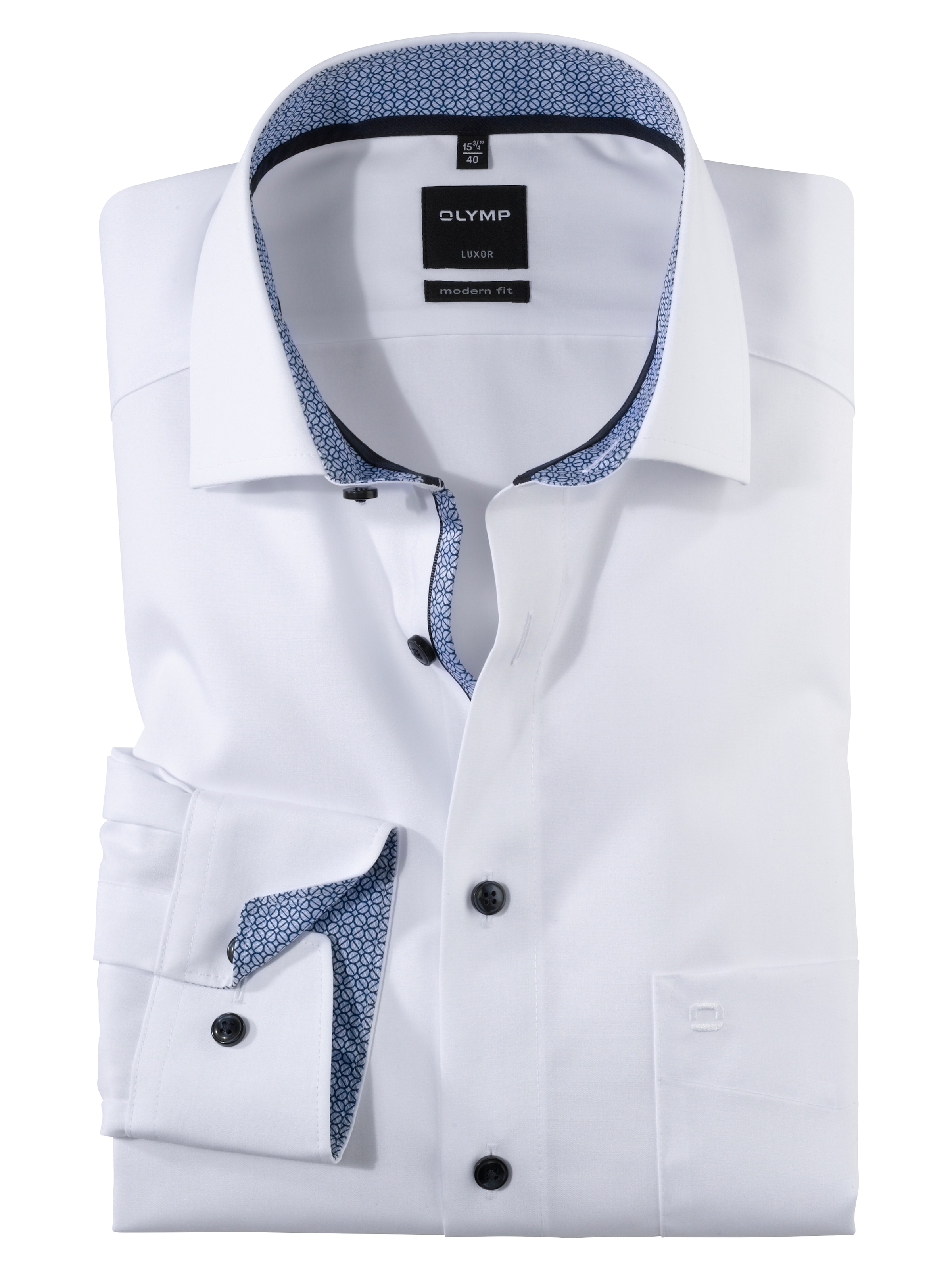 OLYMP Chemise d'affaires »Luxor modern fit« mit kontrastfarbigen Details