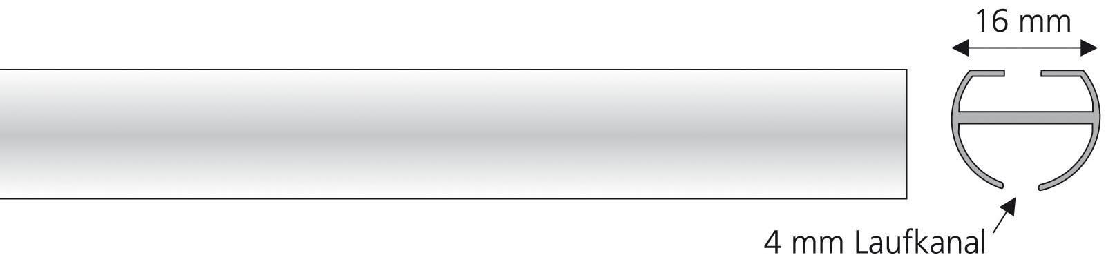 Liedeco Innenlaufprofil 1-läufig im Fixmass Ø 16 mm