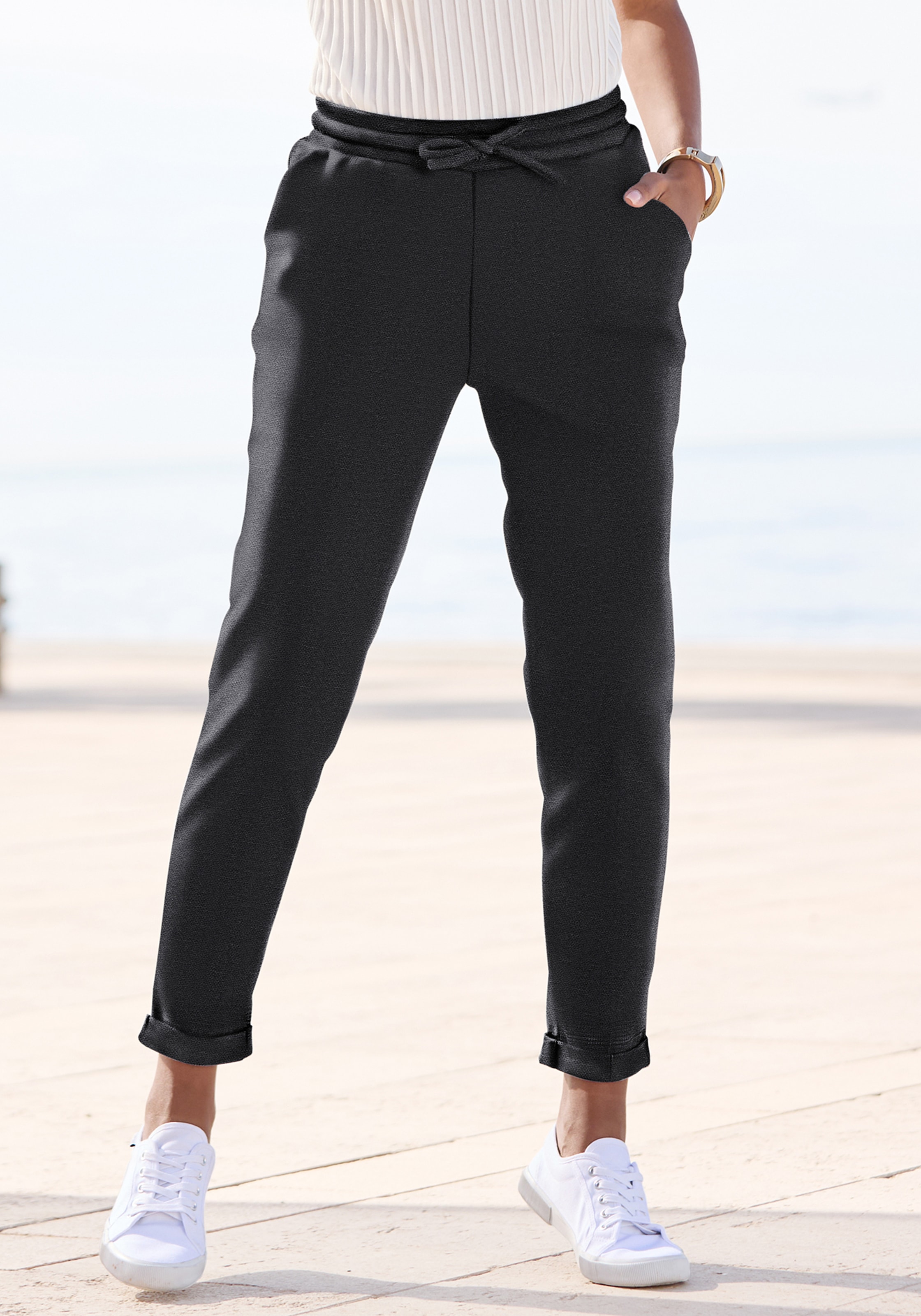 Image of Vivance Jogger Pants mit praktischen Eingrifftaschen, Schlupfhose, casual-chic