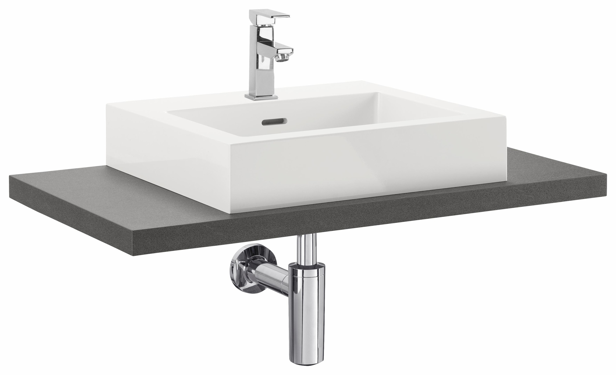 Image of OPTIFIT Waschtisch »Doha«, mit Design-Siphon, Aufsatzbecken eckig bei Ackermann Versand Schweiz