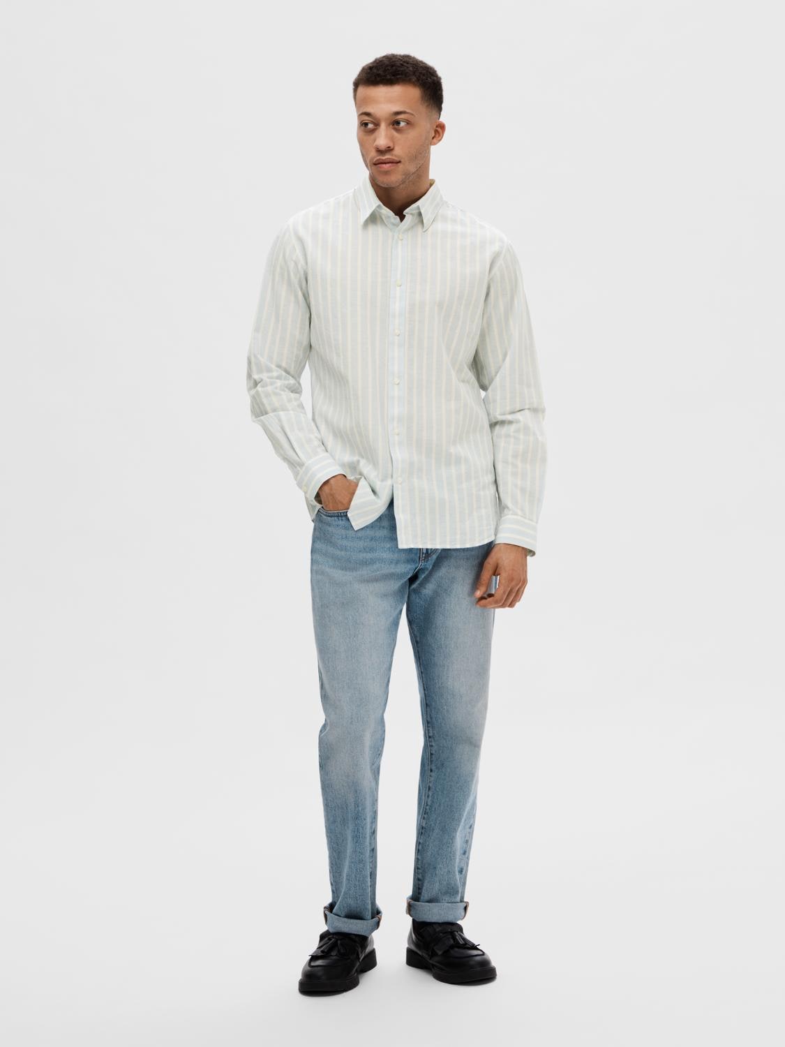 SELECTED HOMME Leinenhemd »NEW-LINEN SHIRT«, unifarben