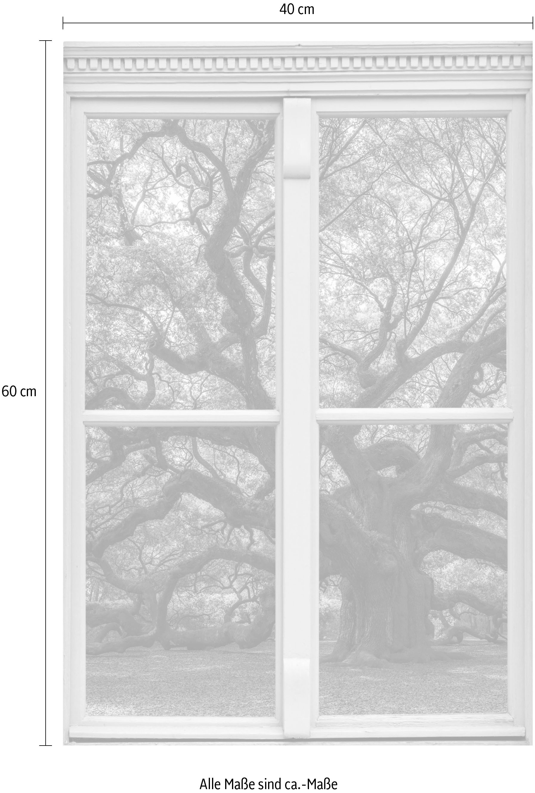 queence Wandsticker »Baum«, Wandsticker, Wandbild, selbstklebend, 3D, Fenster