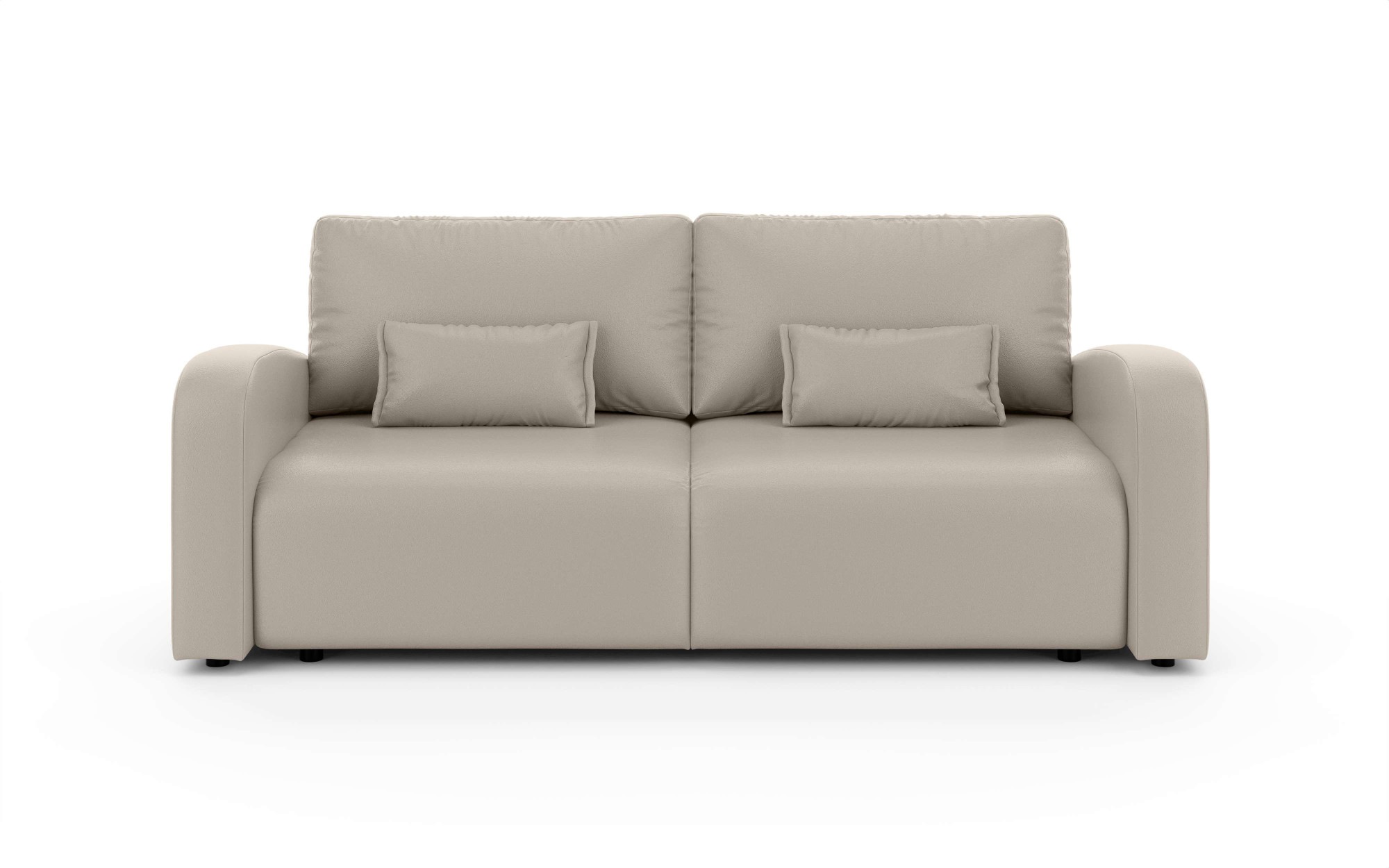 INOSIGN 3-Sitzer »JIGGS wahlweise Schlafsofa mit Bettkasten, Masse B/H/T: 228/96/110 cm«, Sofa mit Wellenunterfederung, enthält 2 Rückenkissen und 2 Zierkissen