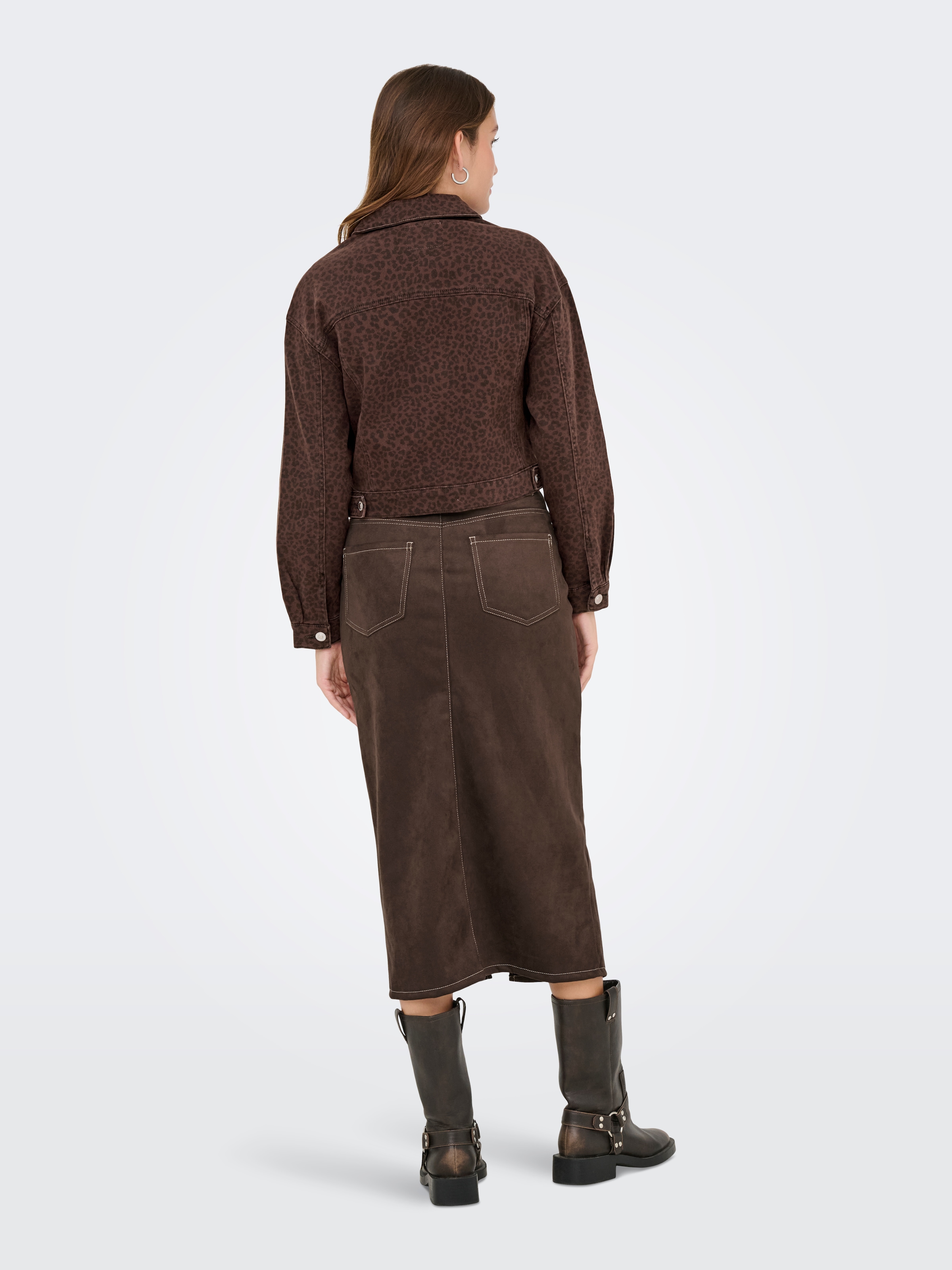ONLY Jeansjacke »ONLANLIE-ANIMAL L/S JACKET CC PNT«, ohne Kapuze