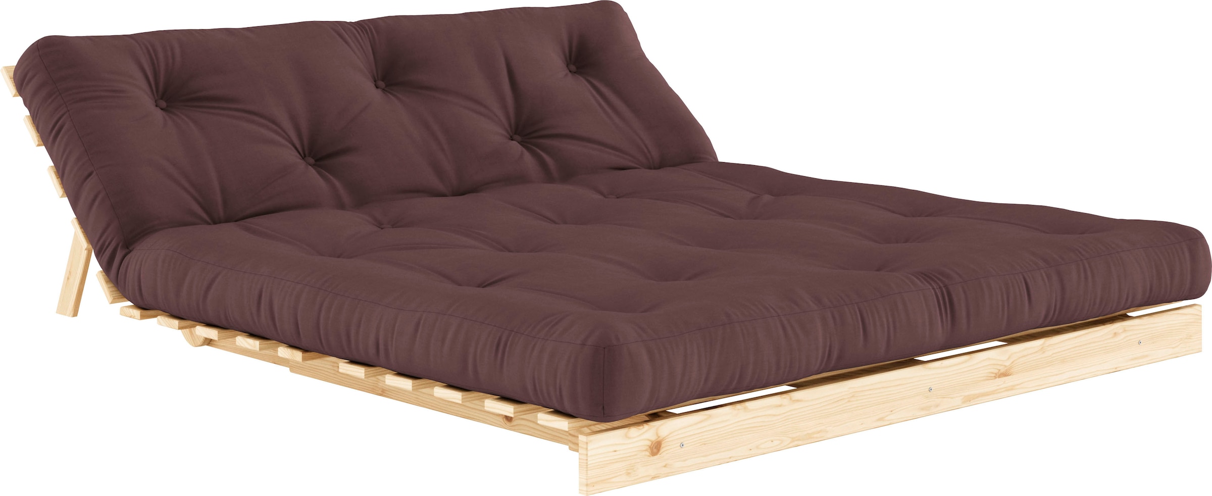 Karup Design Schlafsofa »Roots 160 Schlafsofa, Gästebett, Sofa mit Futonmatratze«, (2 St.), Inkl. Futonmatratze, Liegefläche 160x200 cm, FSC® zertifizierte Kiefer