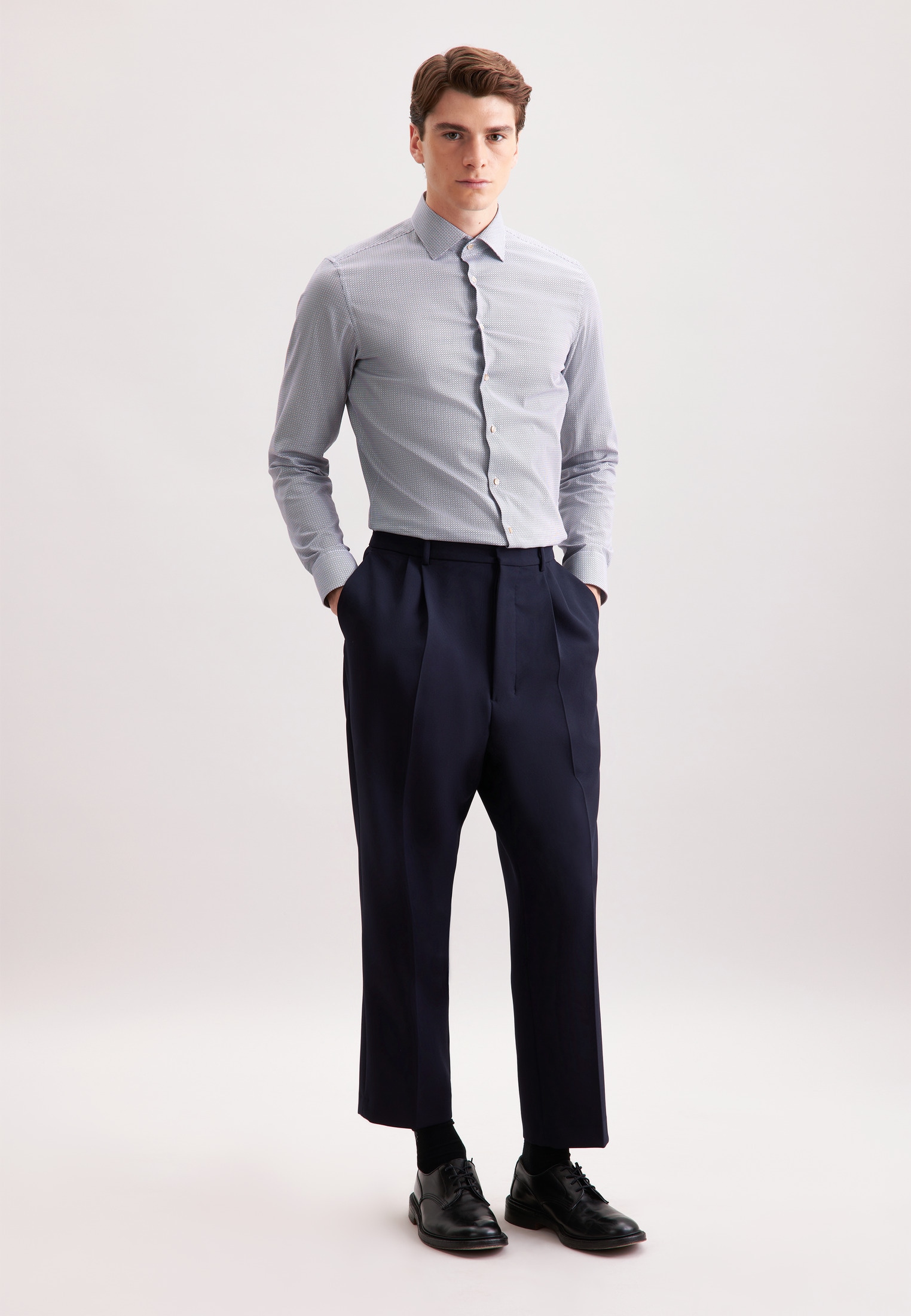 seidensticker Businesshemd »Schwarze Rose« Slim 1/1 Kentkragen Druck