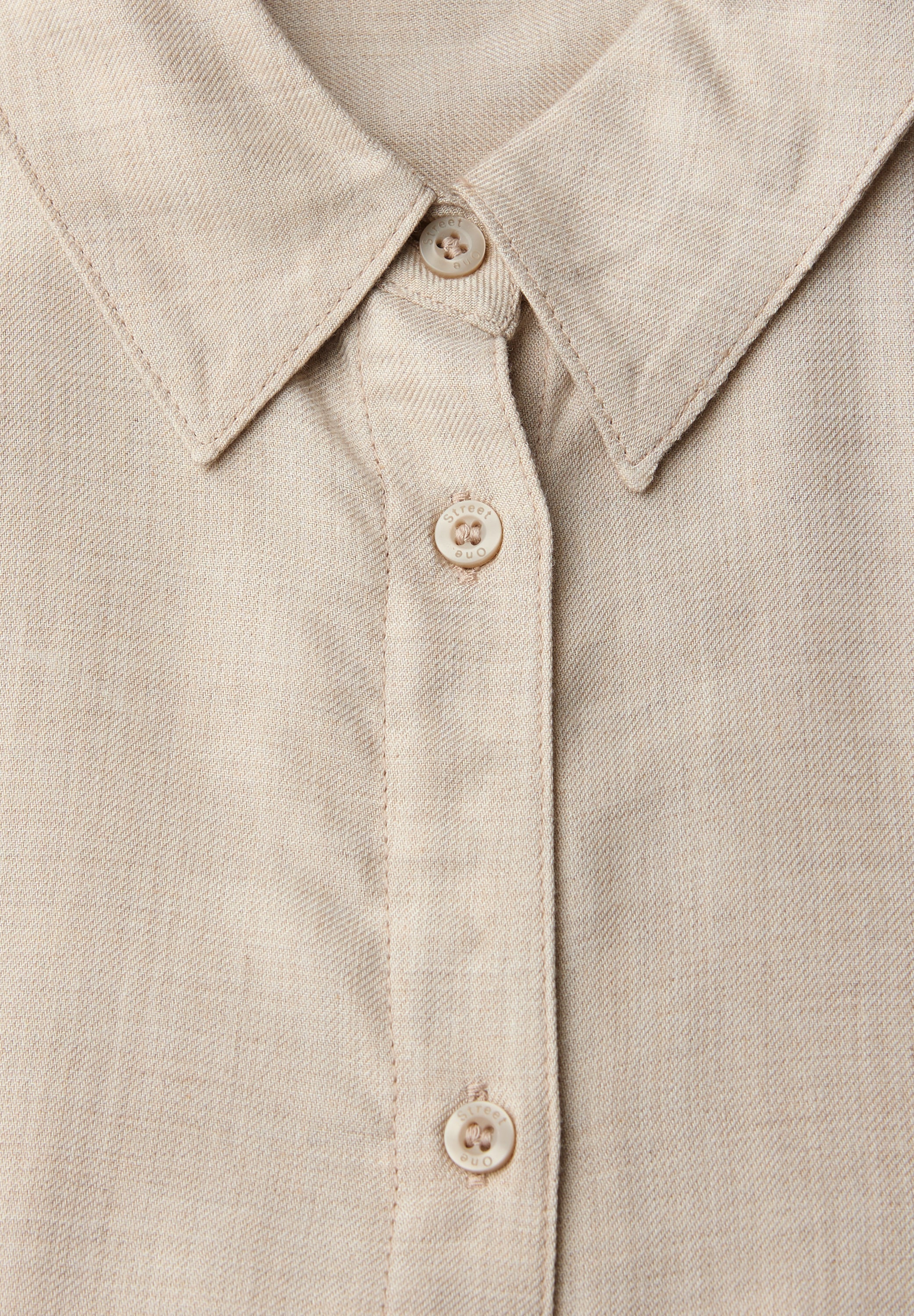 STREET ONE Langarmbluse mit Gallonstreifen und Knopfleiste