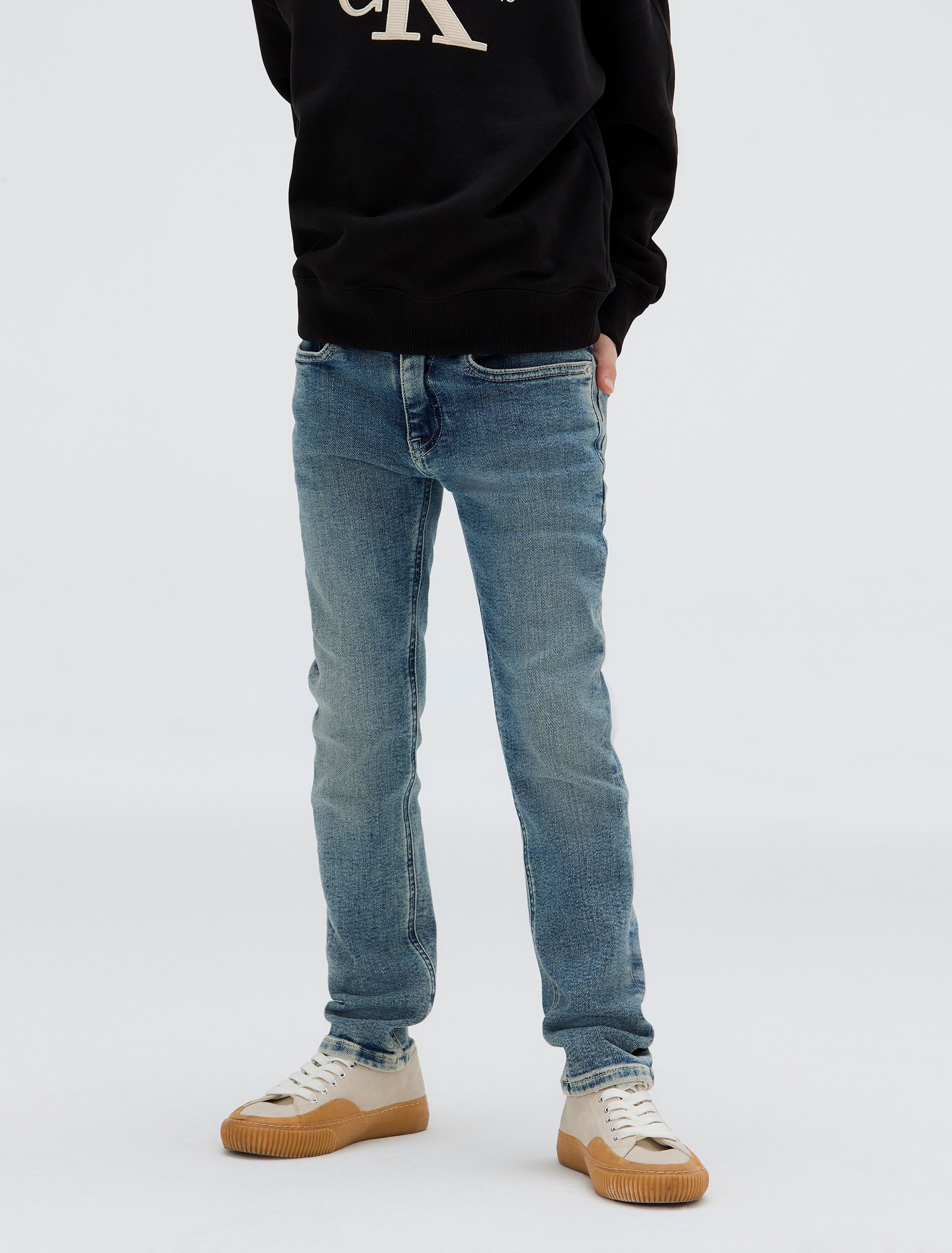 Image of Calvin Klein Slim-fit-Jeans "SLIM NEW MID BLUE PWS" für Kinder bis 16 Jahre, in cooler Waschung