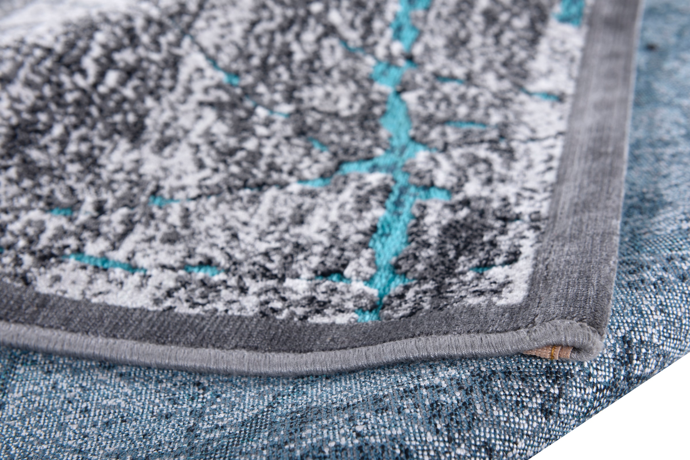 Gino Falcone Teppich »Orelia 103« rechteckig 7 mm Höhe Kurzflor, modernes Design, mit leichtem Glanz, Wohnzimmer