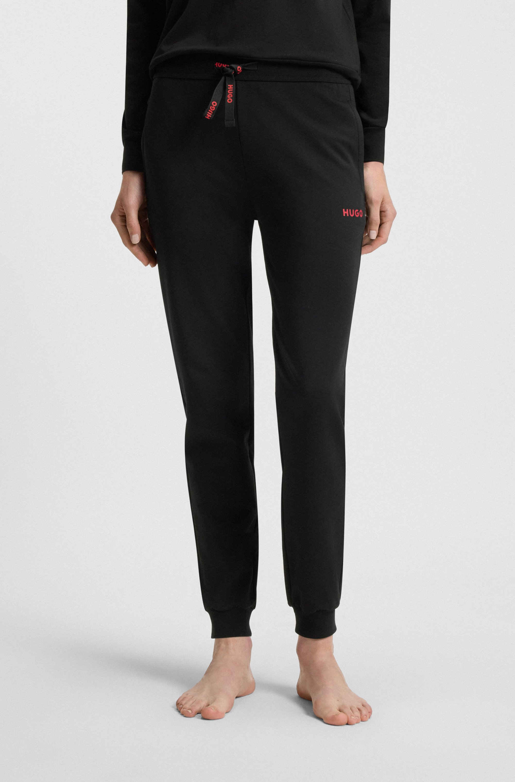 Image of HUGO Underwear Jogginghose elastischer Bund mit Tunnelzug, gerade Passform, Eingrifftaschen