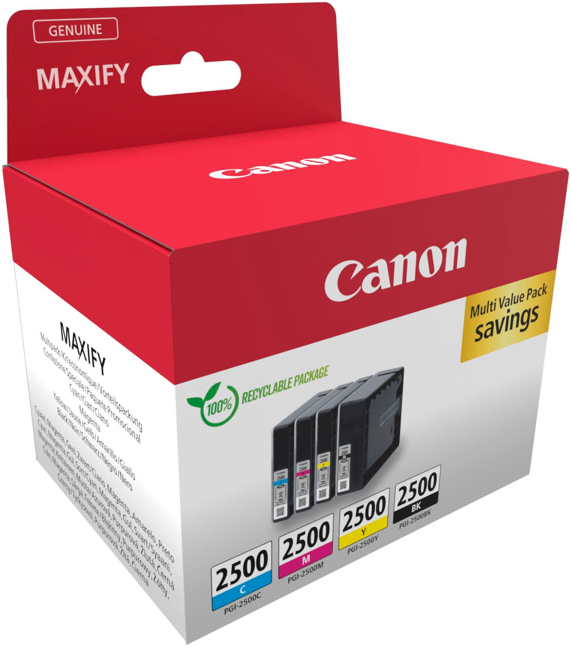 Canon Tintenpatrone »PGI-2500 BK/C/M/Y Tinte Multipack«