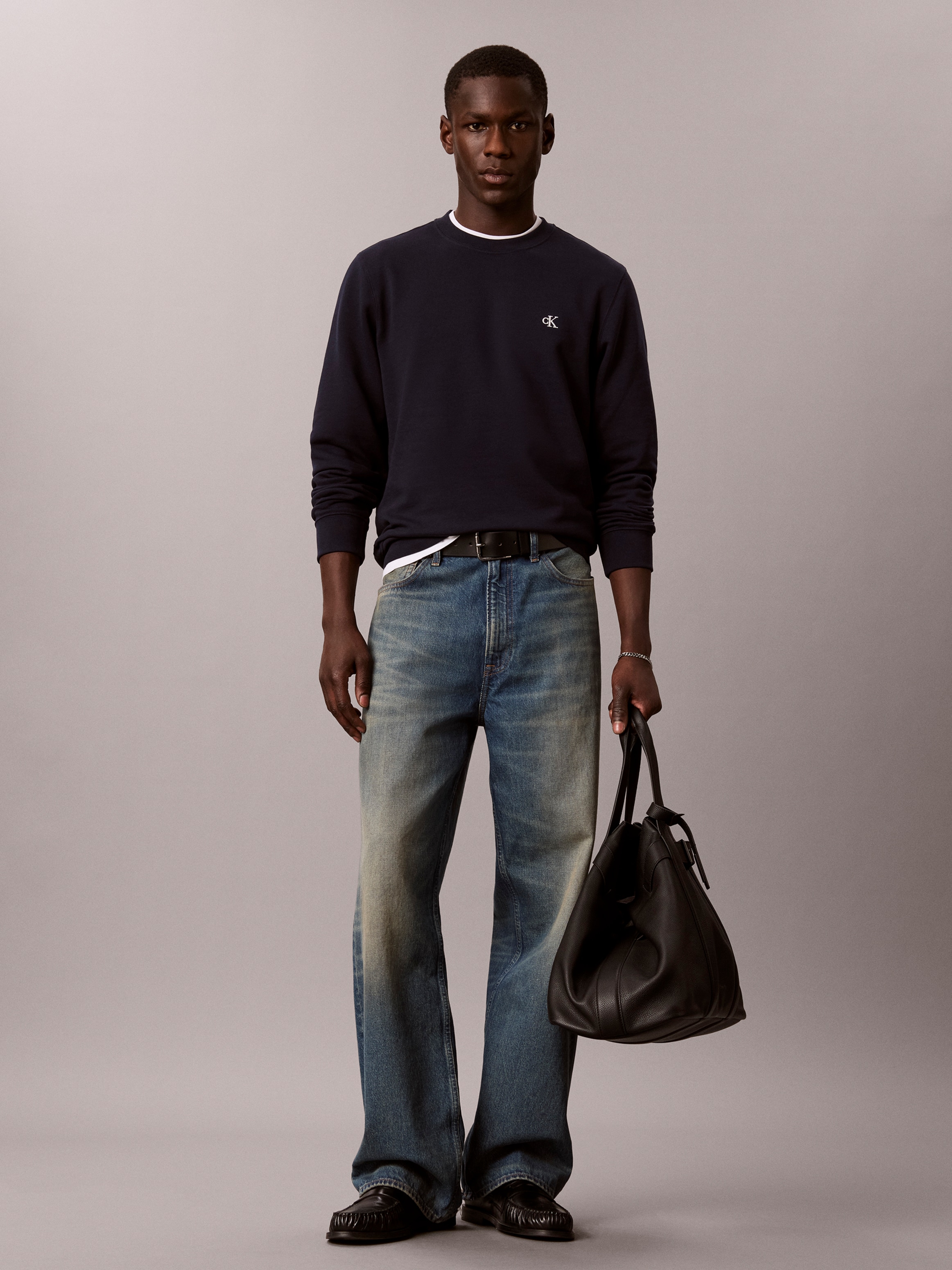 Calvin Klein Jeans Sweat-shirt , Rundhalsuasschnitt, Regular Fit, Logo-Stickerei
