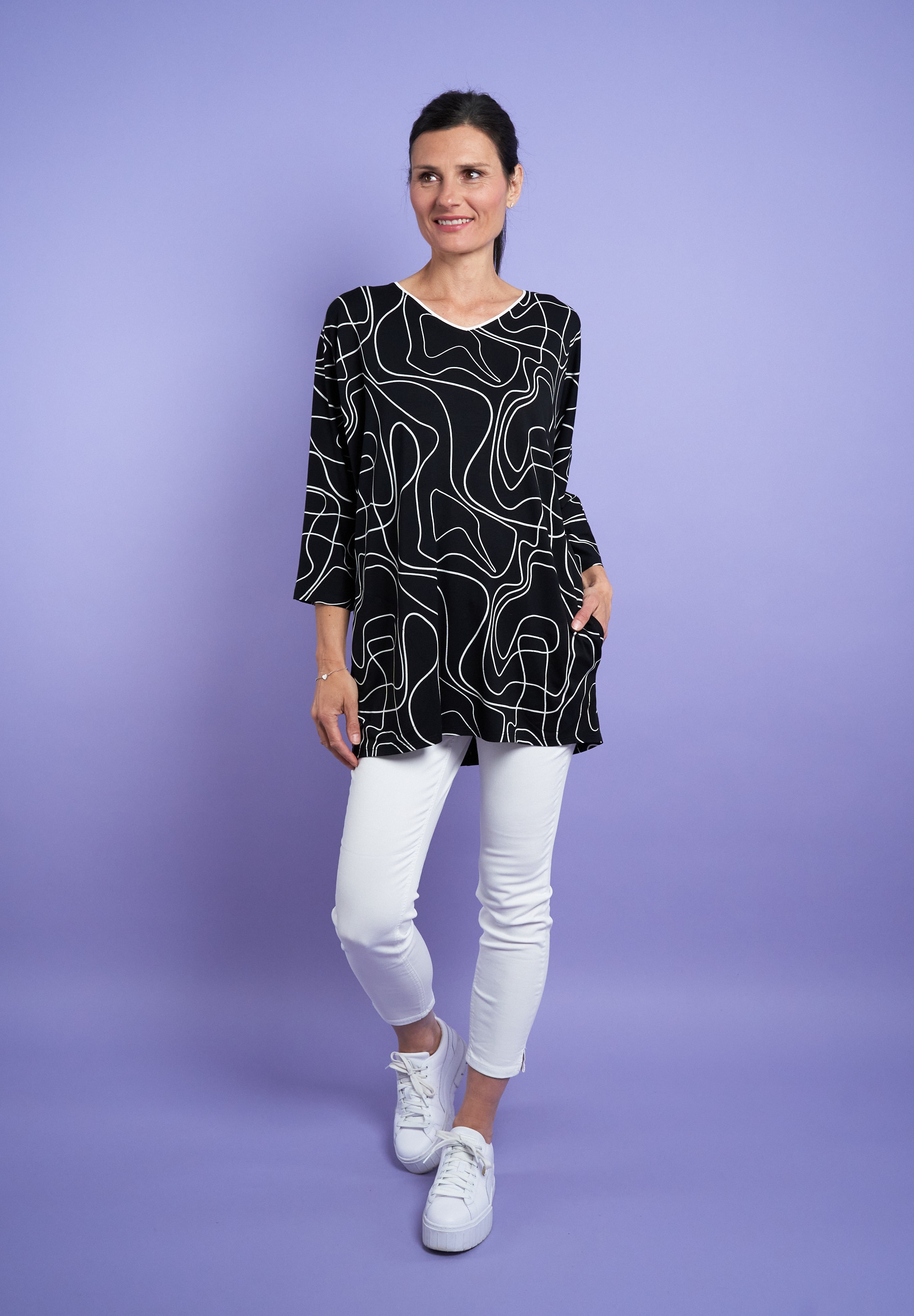 Seidel Moden Longshirt, mit grafischem Print - SEIDEL MODEN