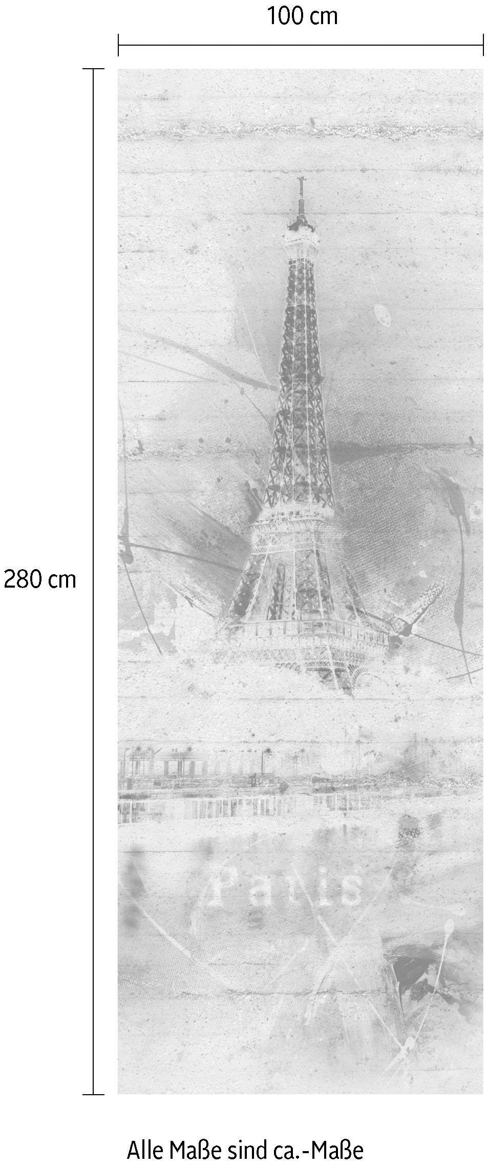 Komar Vliestapete »Digitaldruck Vlies - Paris - Grösse 100 x 280 cm«, bedruckt, Wohnzimmer, Schlafzimmer
