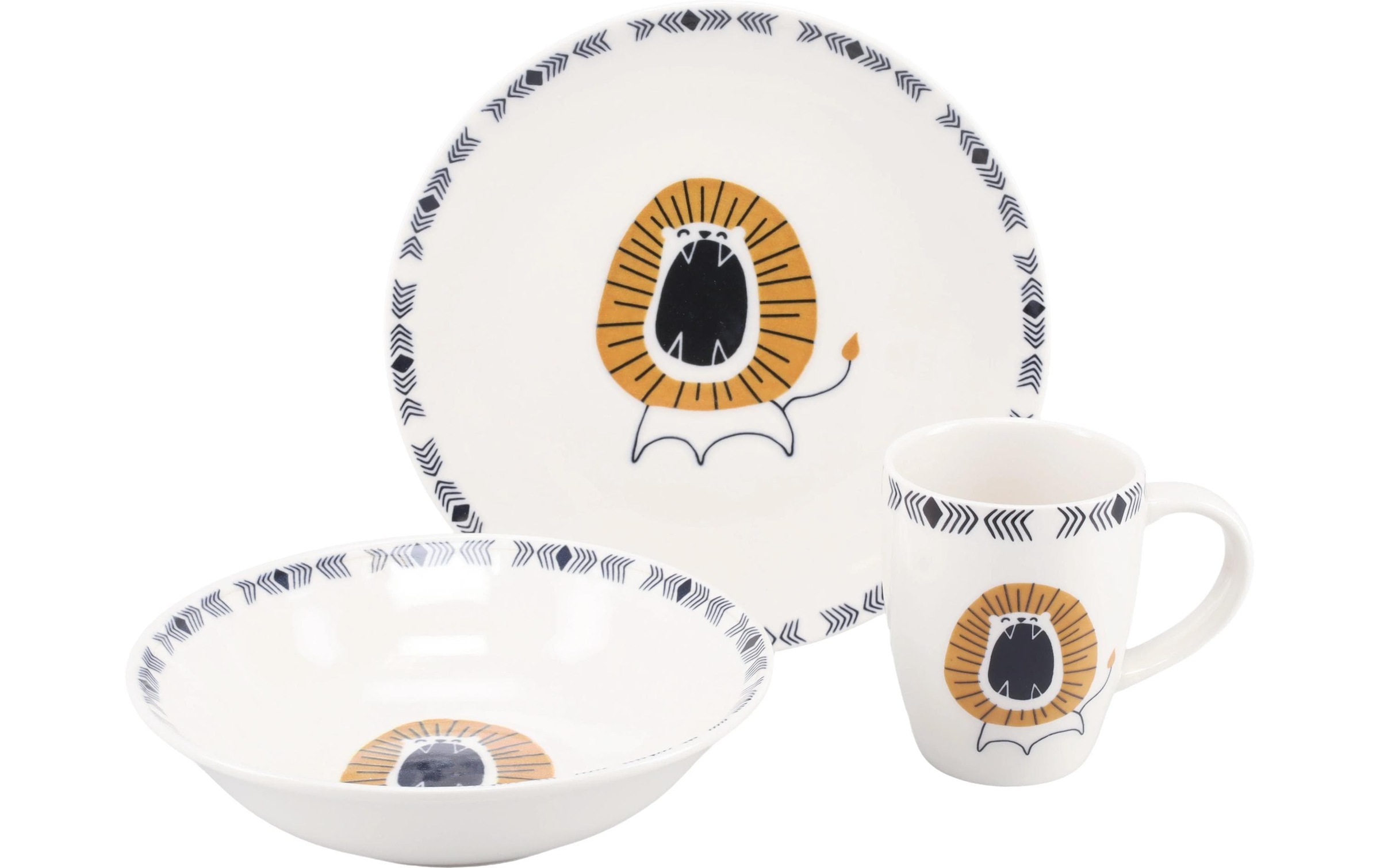 Image of CreaTable Kindergeschirr-Set "Safari 3-teiliges Geschirrset"