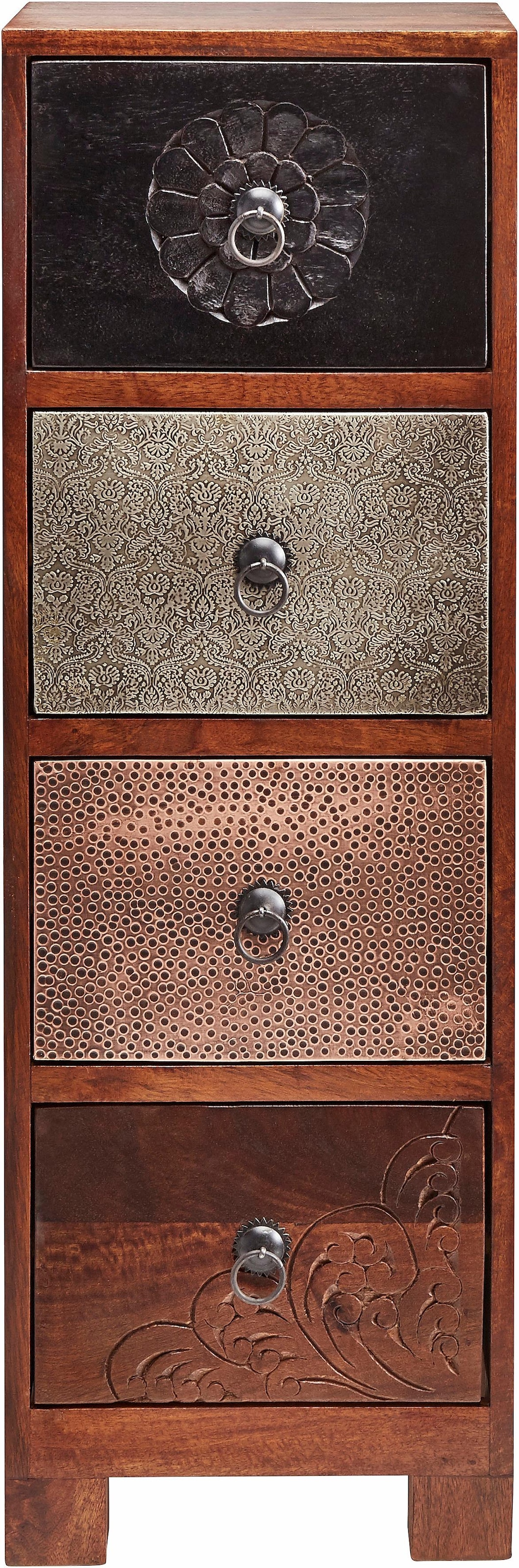Home affaire Kommode »Mahar«, Breite 30 cm mit Metallfronten