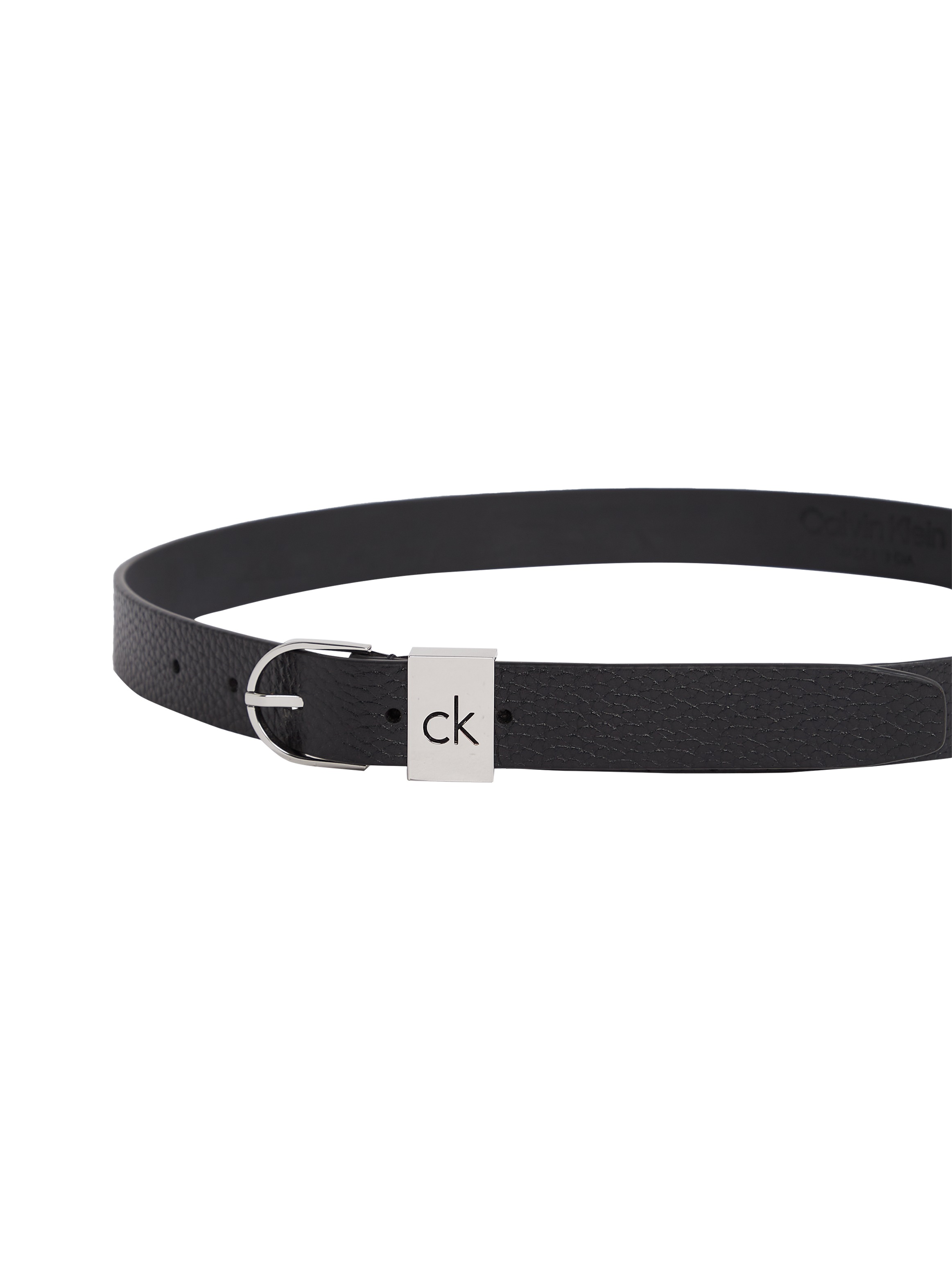 Calvin Klein Ledergürtel »CK LOOP THIN ROUND BUCKLE 2.5«, Logoprägung