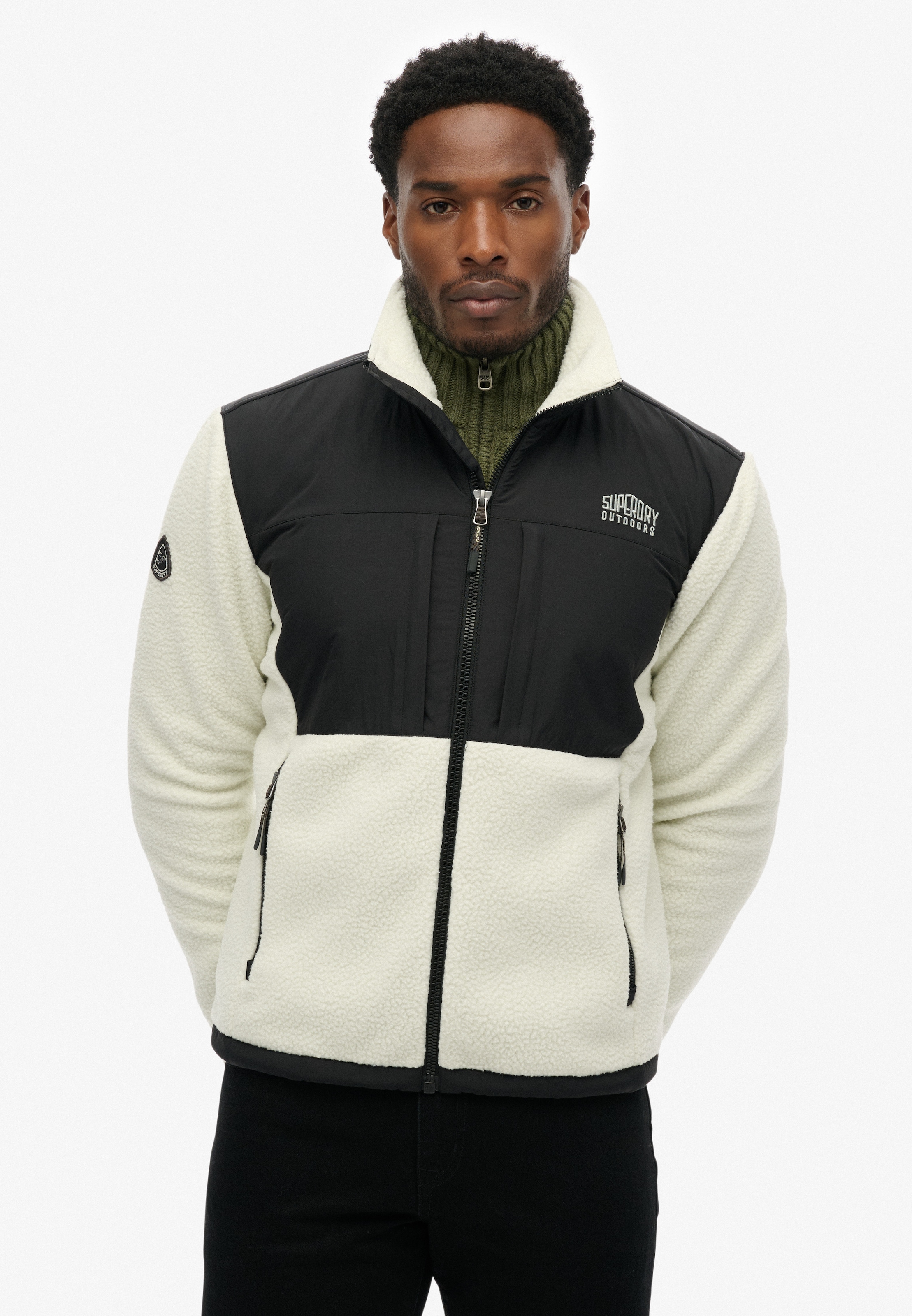 Image of Superdry Parka "POLAR FLEECE HYBRID TREKKER" in toller Fleece Qualität