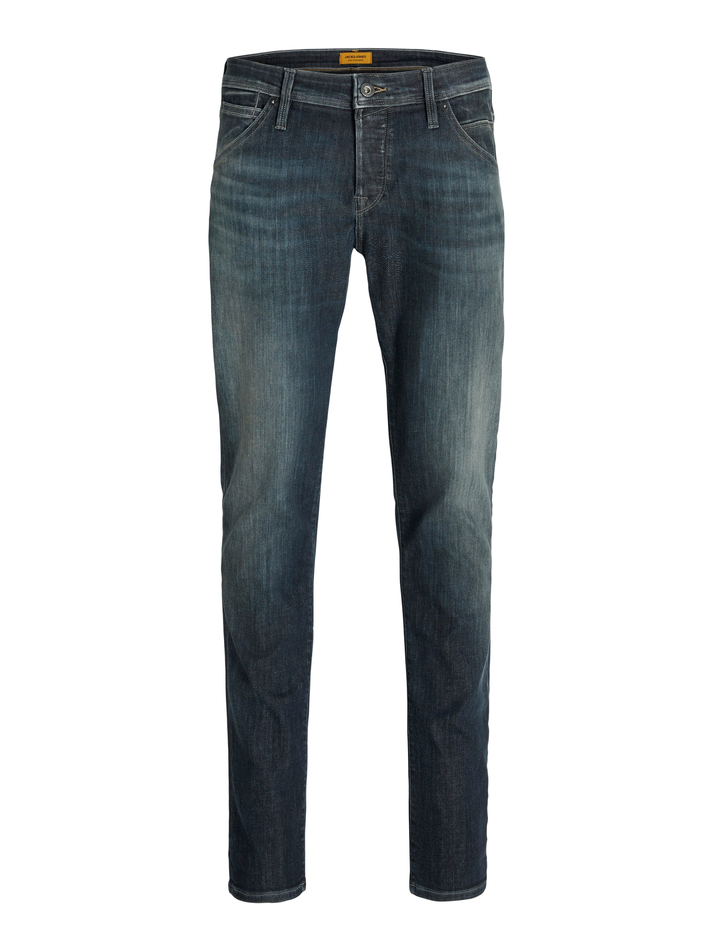 Jack & Jones Slim-fit-Jeans »JJIGLENN – Jeans mit Stretch, niedriger Leibhöhe und Taschen«, used, modisch, slim fit, Denim/Jeans