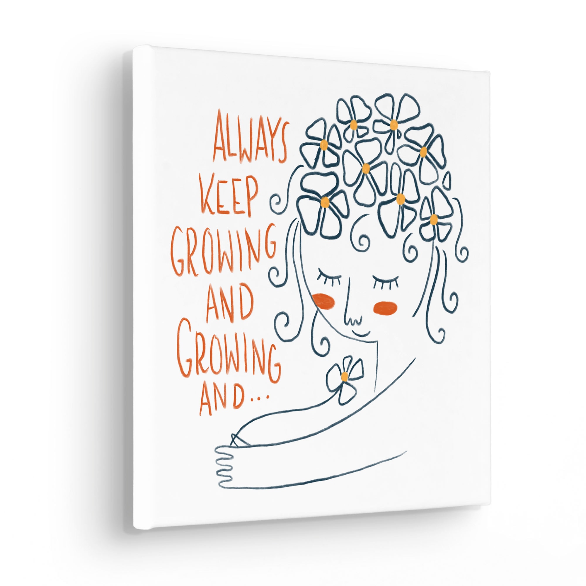 Komar Leinwandbild »Keep Growing - Grösse 30 x 30 cm«, Natur, (1 St.), Keilrahmenbild mi Echtholzrahmen