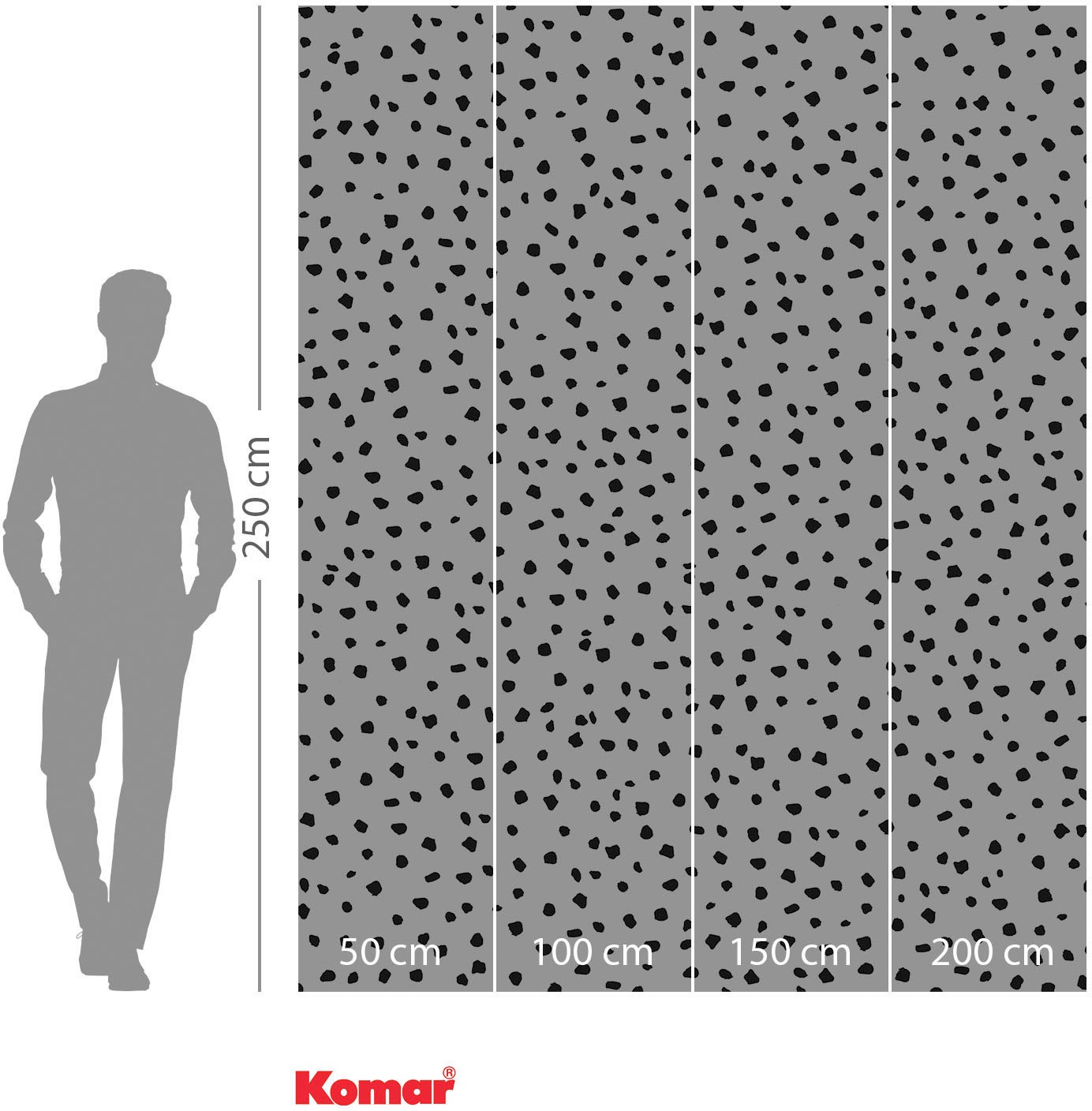 Komar Vliestapete »Digitaldruck Vlies - Dipple Dapple - Grösse 200 x 250 cm«, bedruckt, Wohnzimmer, Schlafzimmer