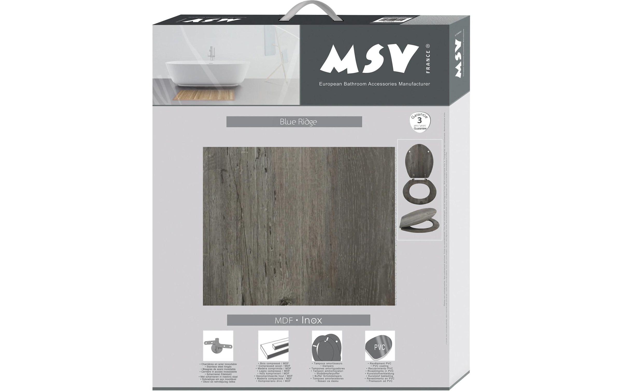 MSV WC-Sitz »MSV Toilettensitz Blue Ridge Braun«