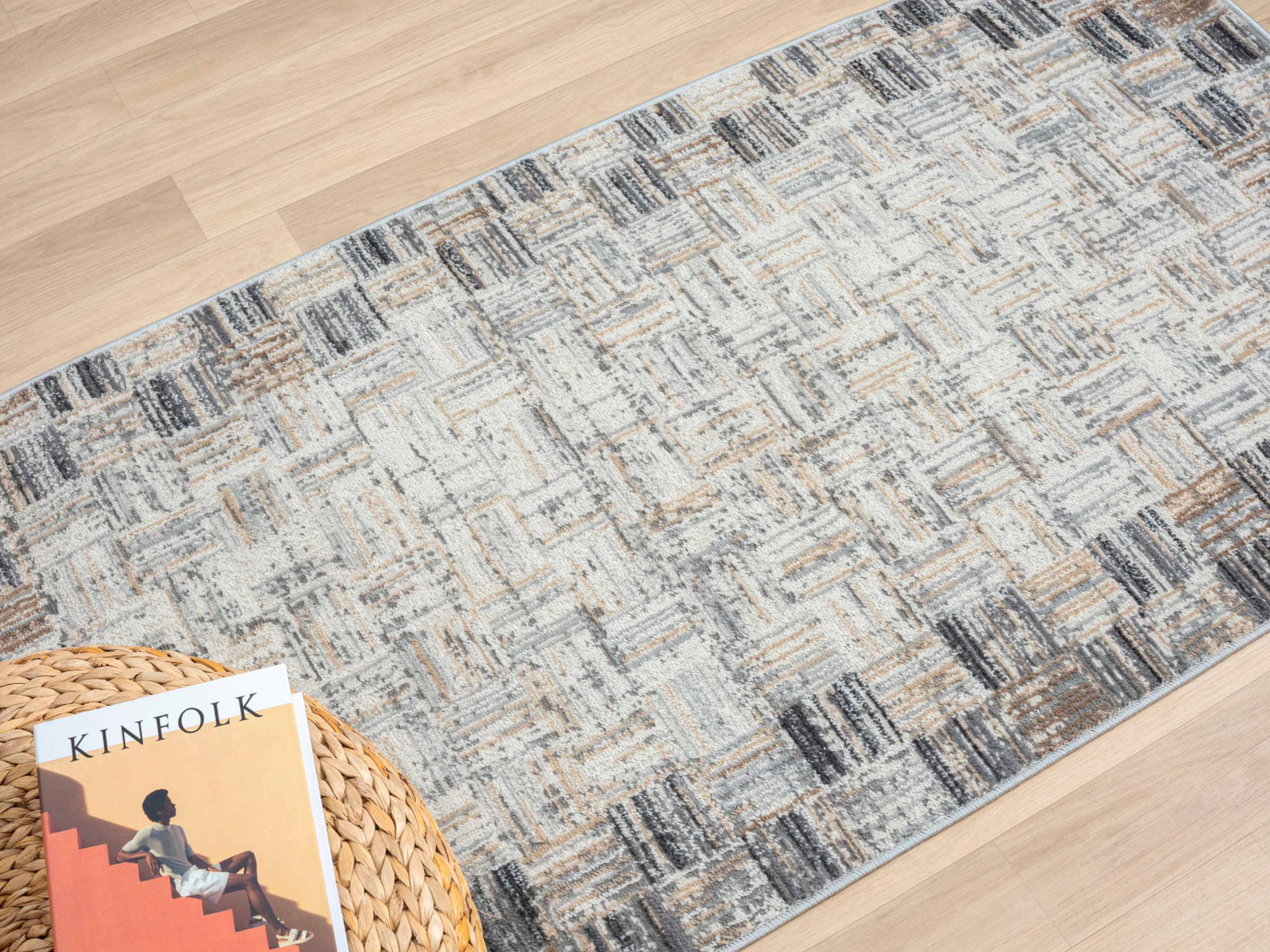 Myflair Möbel & Accessoires Teppich »My Mood, LAGERRÄUMUNG!« rechteckig 8 mm Höhe Kurzflor, Scandi-Design, mit Bordüre, besonders weich durch Microfaser