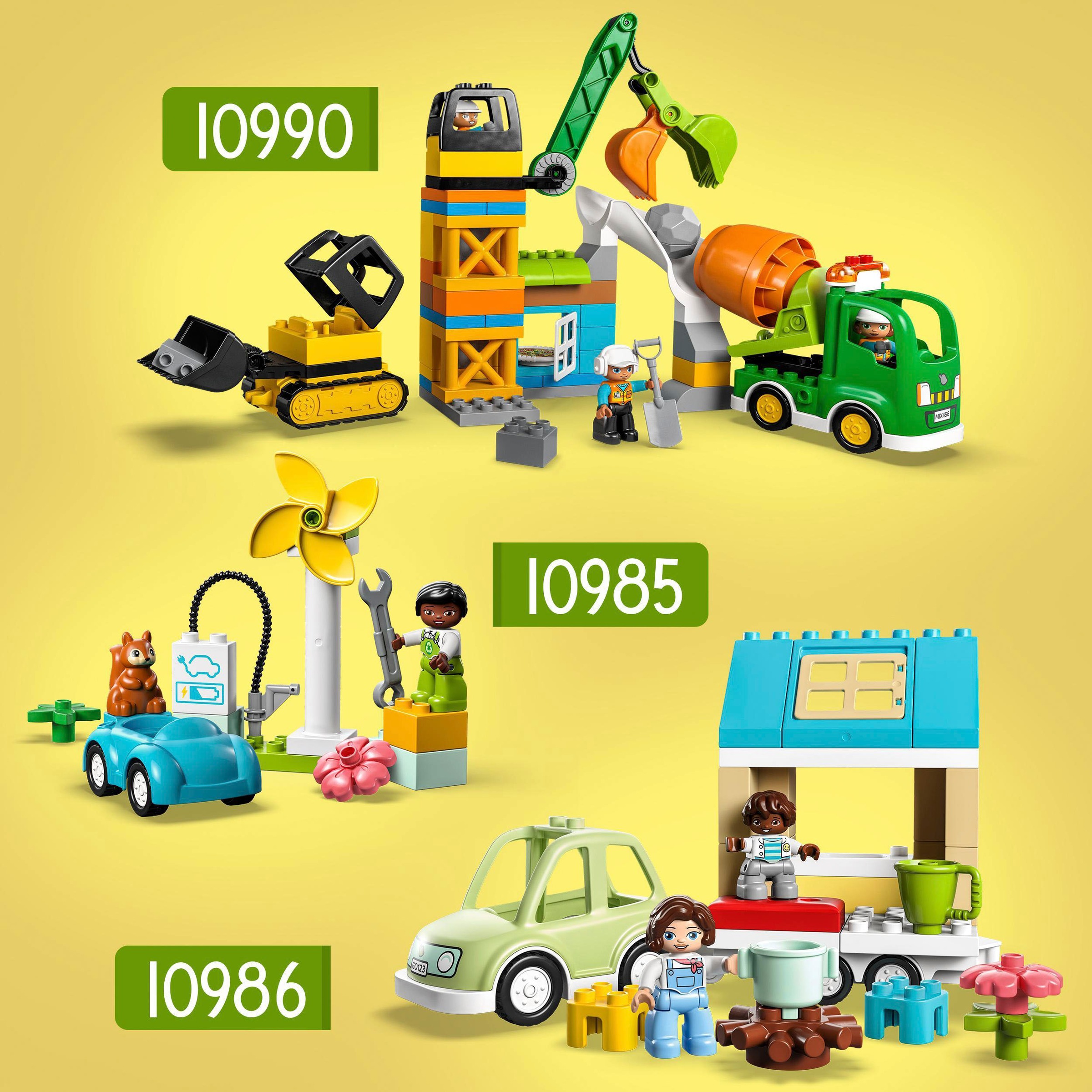 Konstruktionsspielsteine Europe Made DUPLO St.), (10985), und ♕ in Town«, LEGO® versandkostenfrei »Windrad LEGO® Elektroauto auf (16