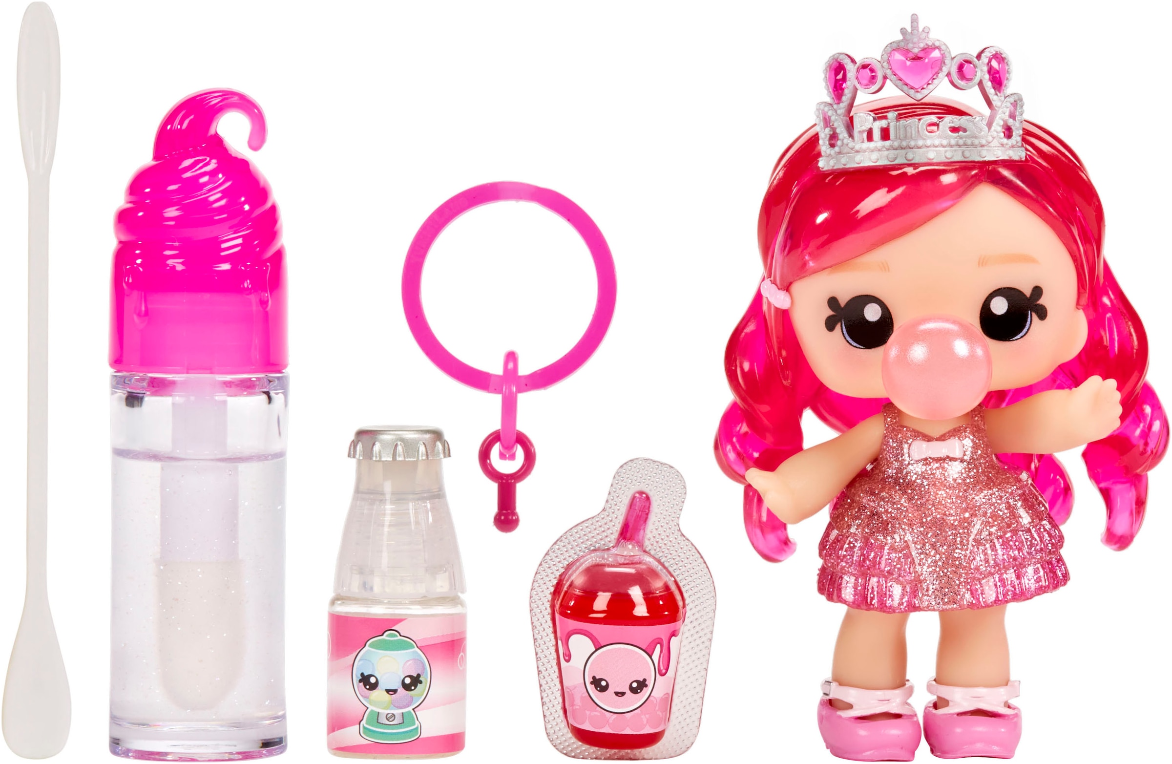 YUMMILAND Minipuppe »Yummiland Lipgloss Doll - Bianca Bubblegum« inklusive Schlüsselanhänger