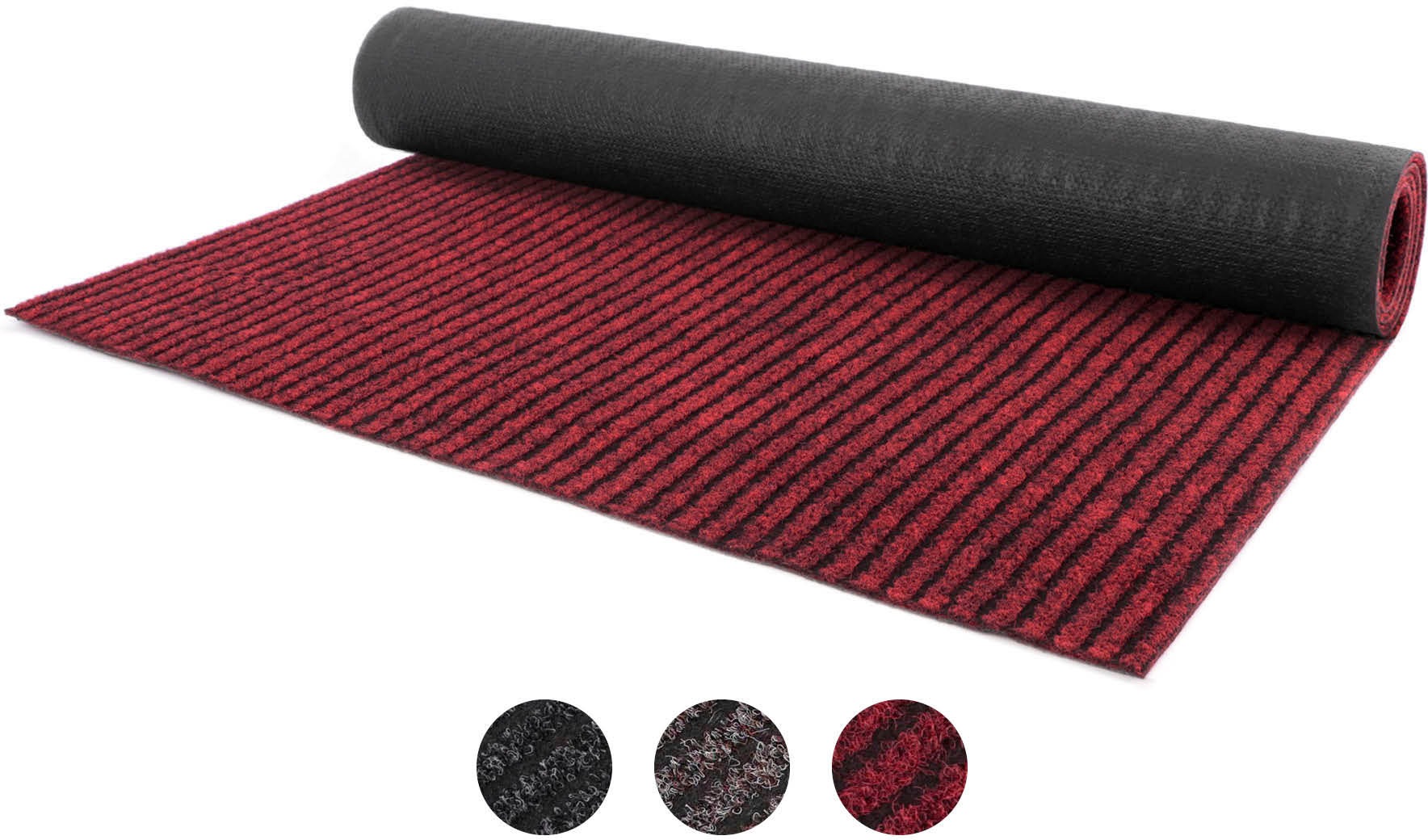 Primaflor-Ideen in Textil Läufer "Schmutzfangläufer GIN, Made in Belgium" rechteckig 6 mm Höhe Schmutzfangmatte, meliert, gesteift, strapazierfähig, rutschhemmend