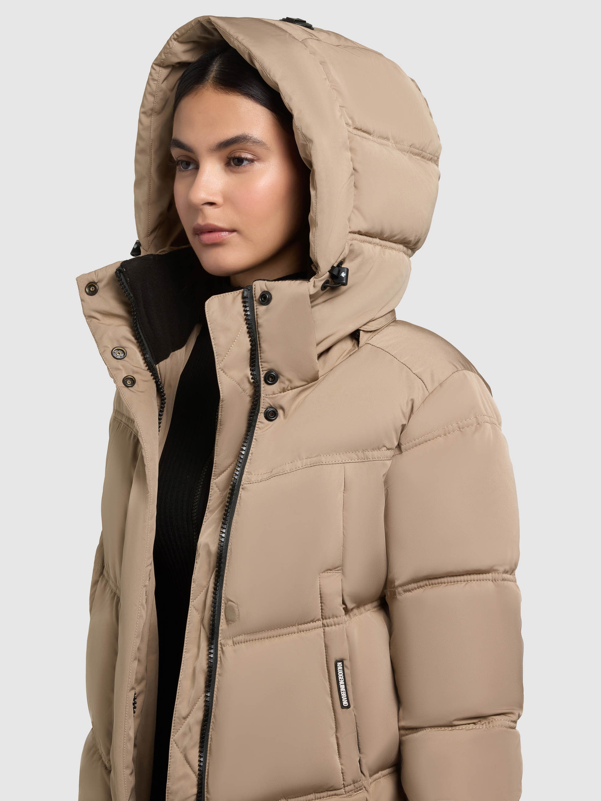 khujo Manteau matelassé »GRAYA2« Windschutzblende mit Magnetverschluss