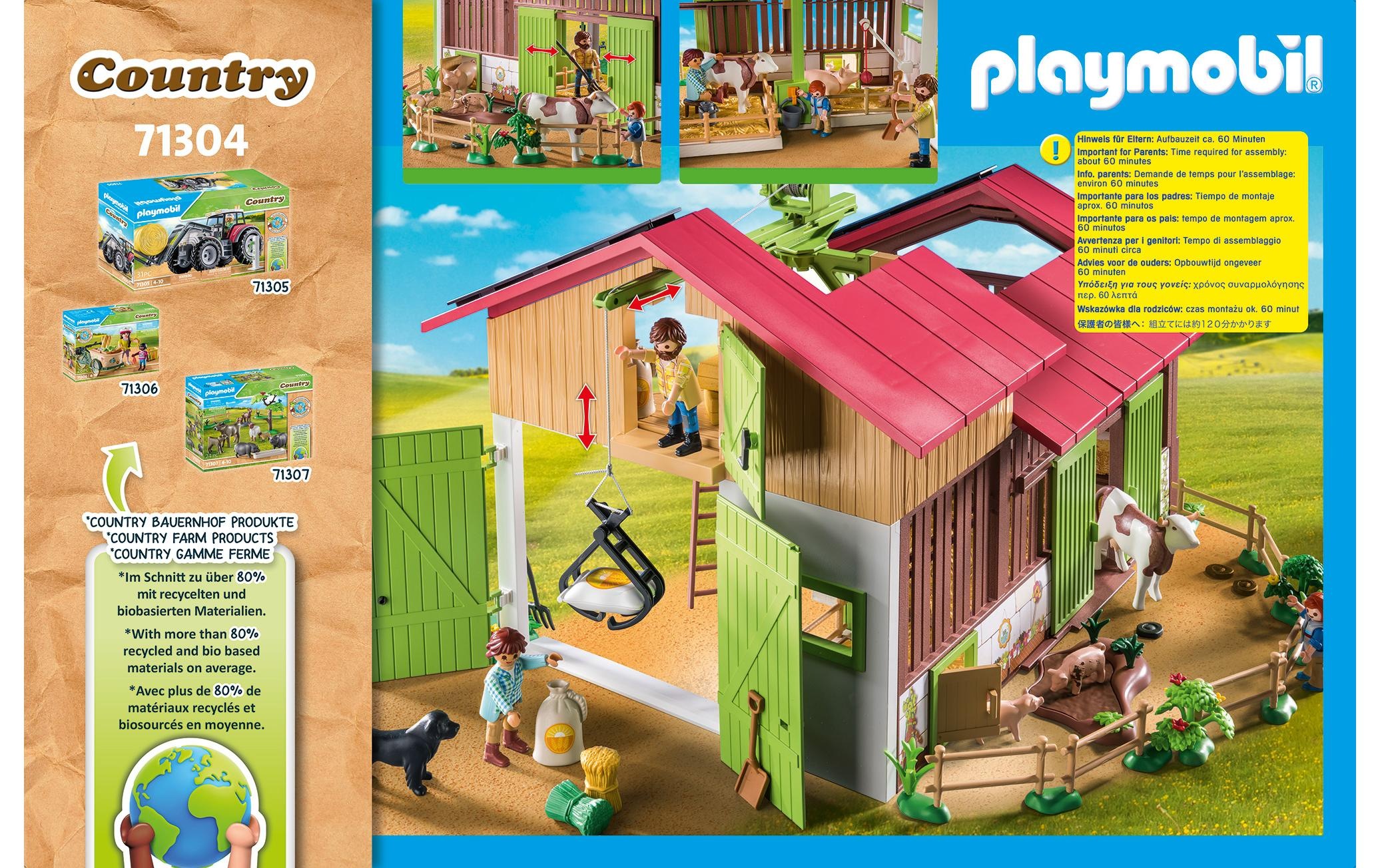 Playmobil® Spielbausteine »Country Grosser Bauernhof 71304«, (182 St.)