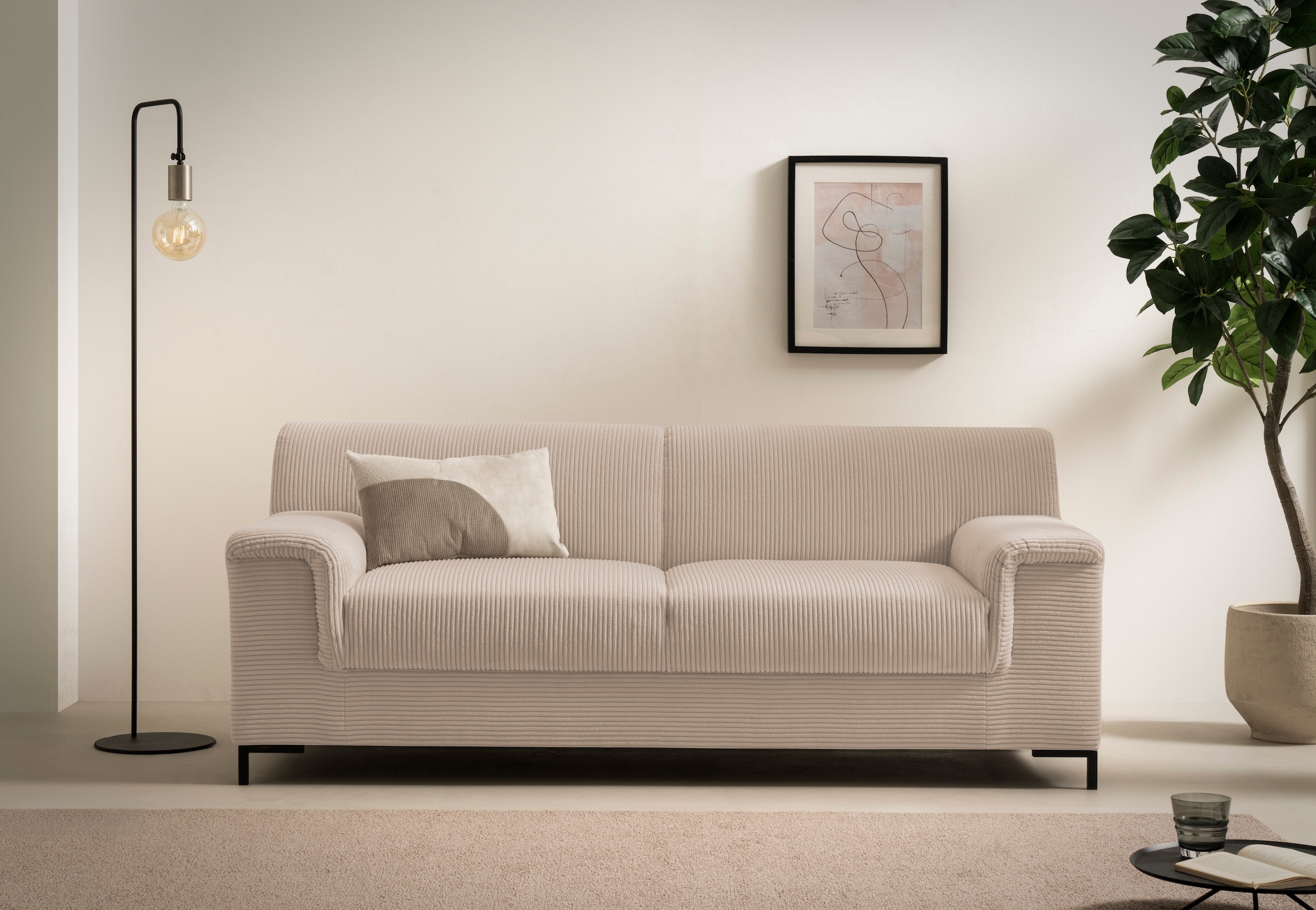 Image of Home affaire 2,5-Sitzer "Jamie 2 auch in Cord B/T/H: 192/81/76 cm" zeitlos, modern, mit komfortablem Federkern