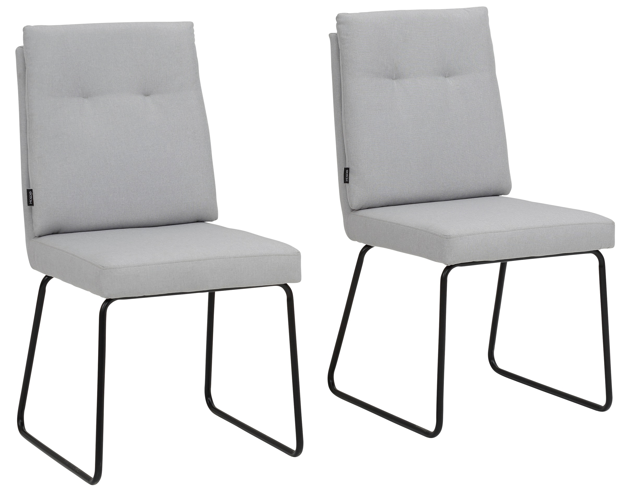 Image of Home affaire Esszimmerstuhl »Clarmont«, im 2er Set erhältlich, mit schwarzen Metallgestell bei Ackermann Versand Schweiz