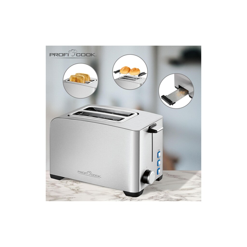 ProfiCook Toaster »PCTA 1082«, für 2 Scheiben, 850 W