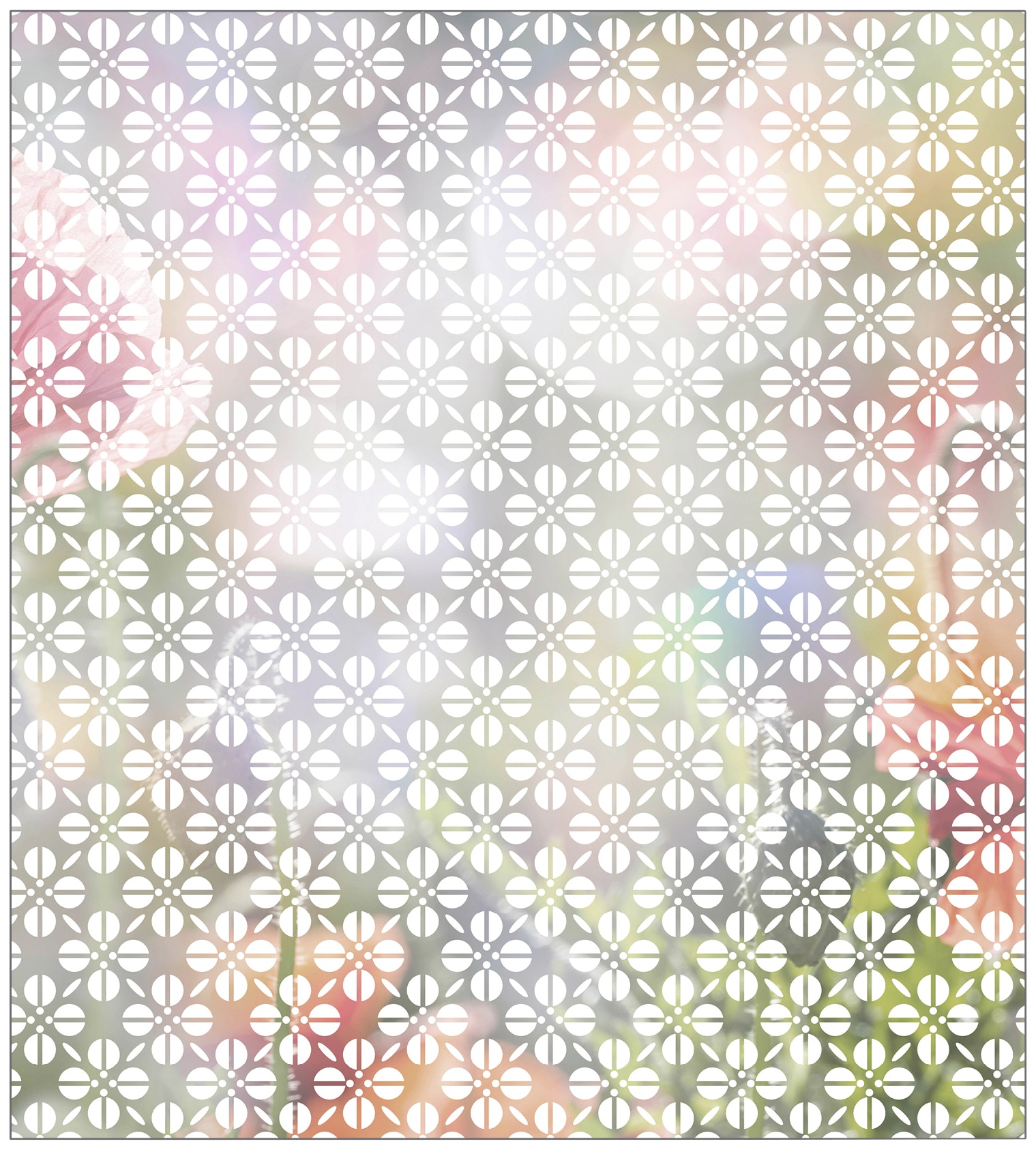 MySpotti Fensterfolie 90 white«, x haftend, glattstatisch Grafik statisch »Look cm, Blumenmuster maintenant halbtransparent, haftend 100