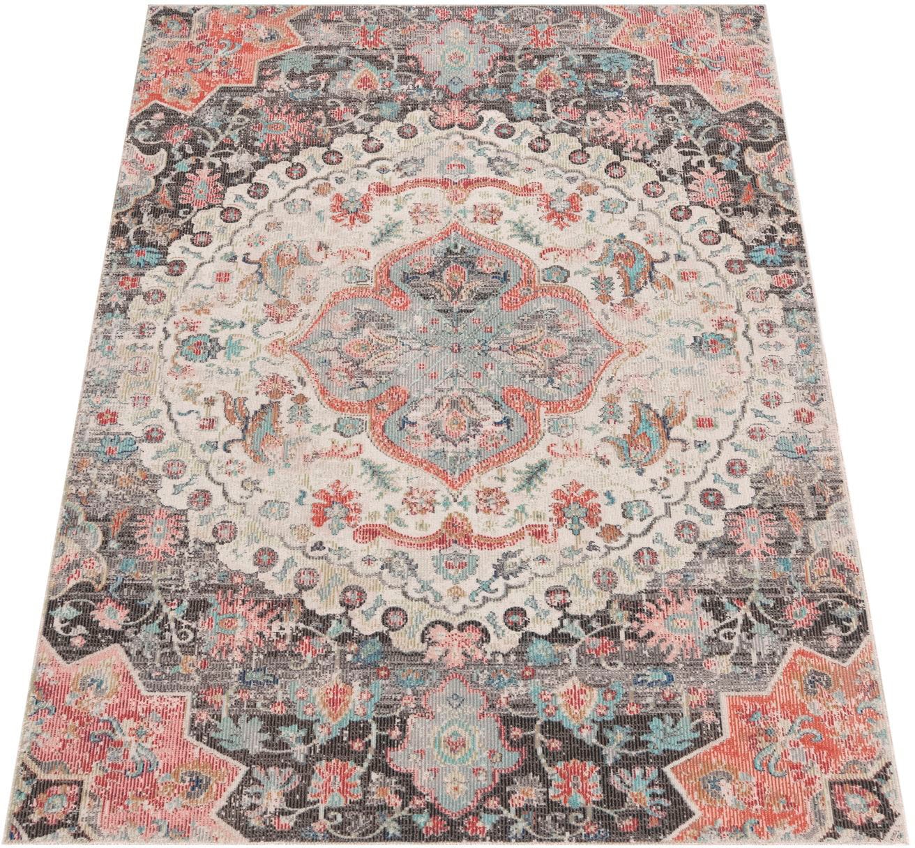 Image of Paco Home Teppich "Torres 271" rechteckig 8 mm Höhe Kurzflor, Orient-Optik, Vintage Design, In- und Outdoor geeignet