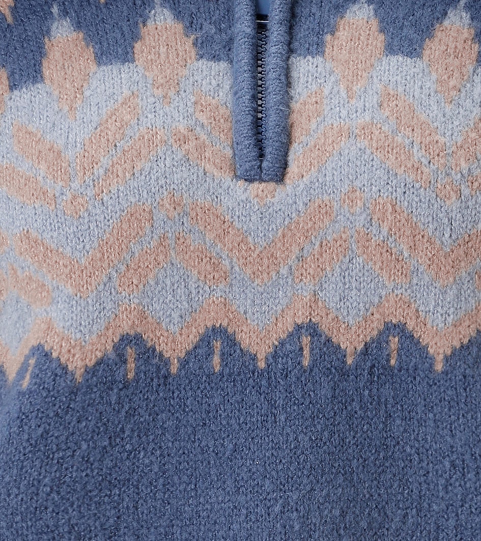 Aniston CASUAL Strickpullover, mit Kragen und Reissverschluss