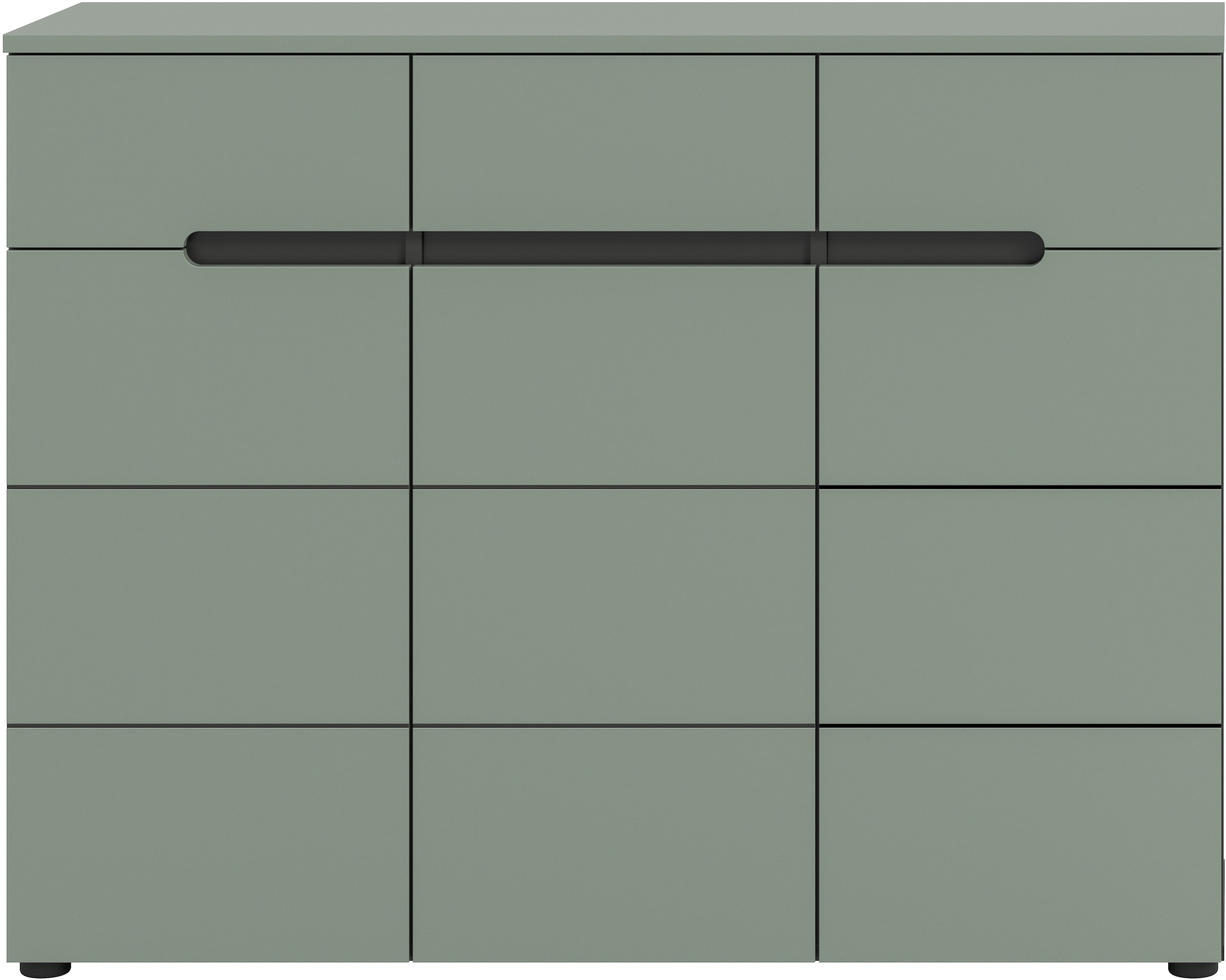 INOSIGN Garderobenschrank »REHAT, TOPSELLER!, Breite 120 cm, 3 Türen, 3 Schubkästen, 12 Fächer« in verschiedenen Farben erhältlich, Platz für ca. 24 Paar Schuhe, 1 Stk. tlg. Schuhschrank, Kommode, Schuhkommode, Anrichte, Sideboard