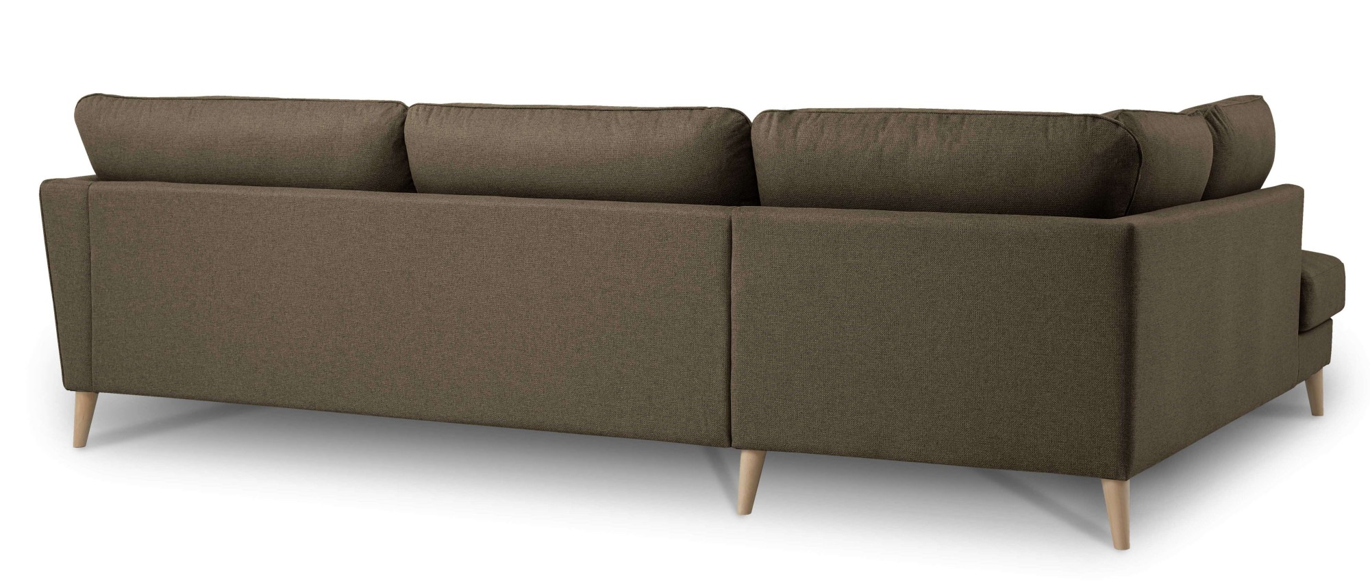 Home affaire Ecksofa »MARSEILLE 278/202 cm, L-Form, Ottom. rechts/links, verschiedene Bezüge«, Massivholzbeine Eiche, Landhausstil, Wellenunterfederung