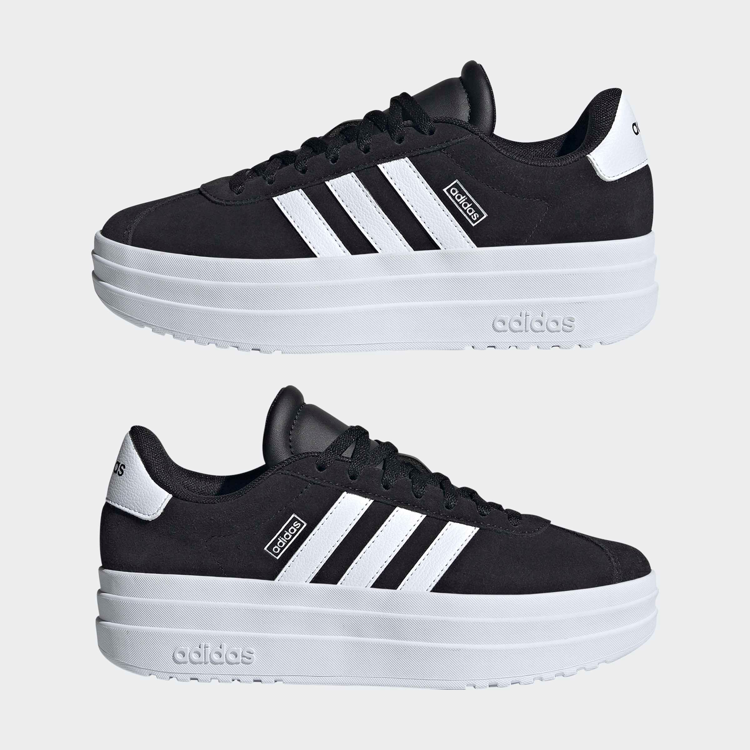 adidas Sportswear Plateausneaker »VL COURT BOLD LIFESTYLE KIDS«, Design auf den Spuren des adidas Gazelle Bold