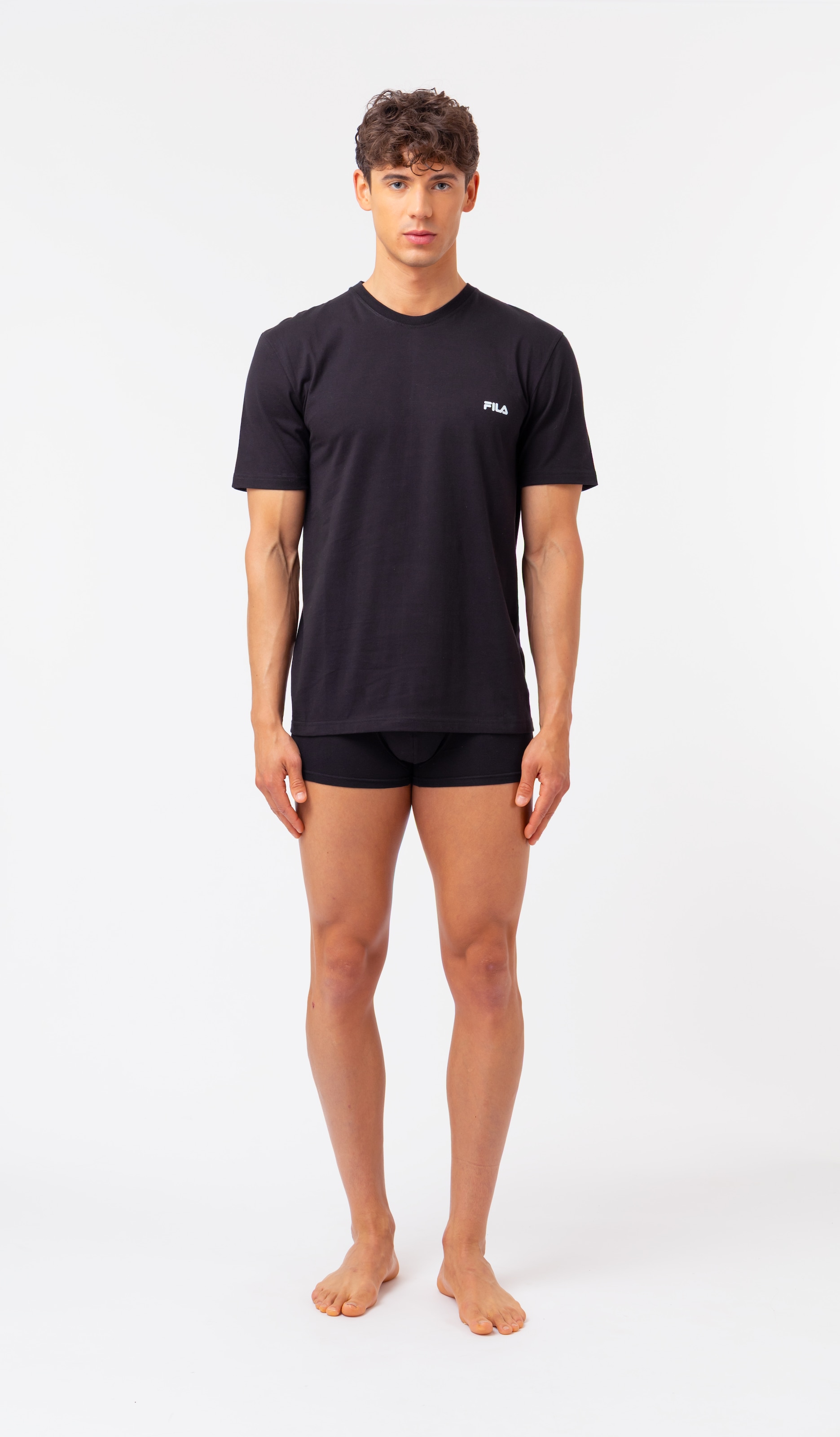 Fila Sous-maillot 2er Pack,  mit Rundhalsausschnitt und kurzen Ärmeln